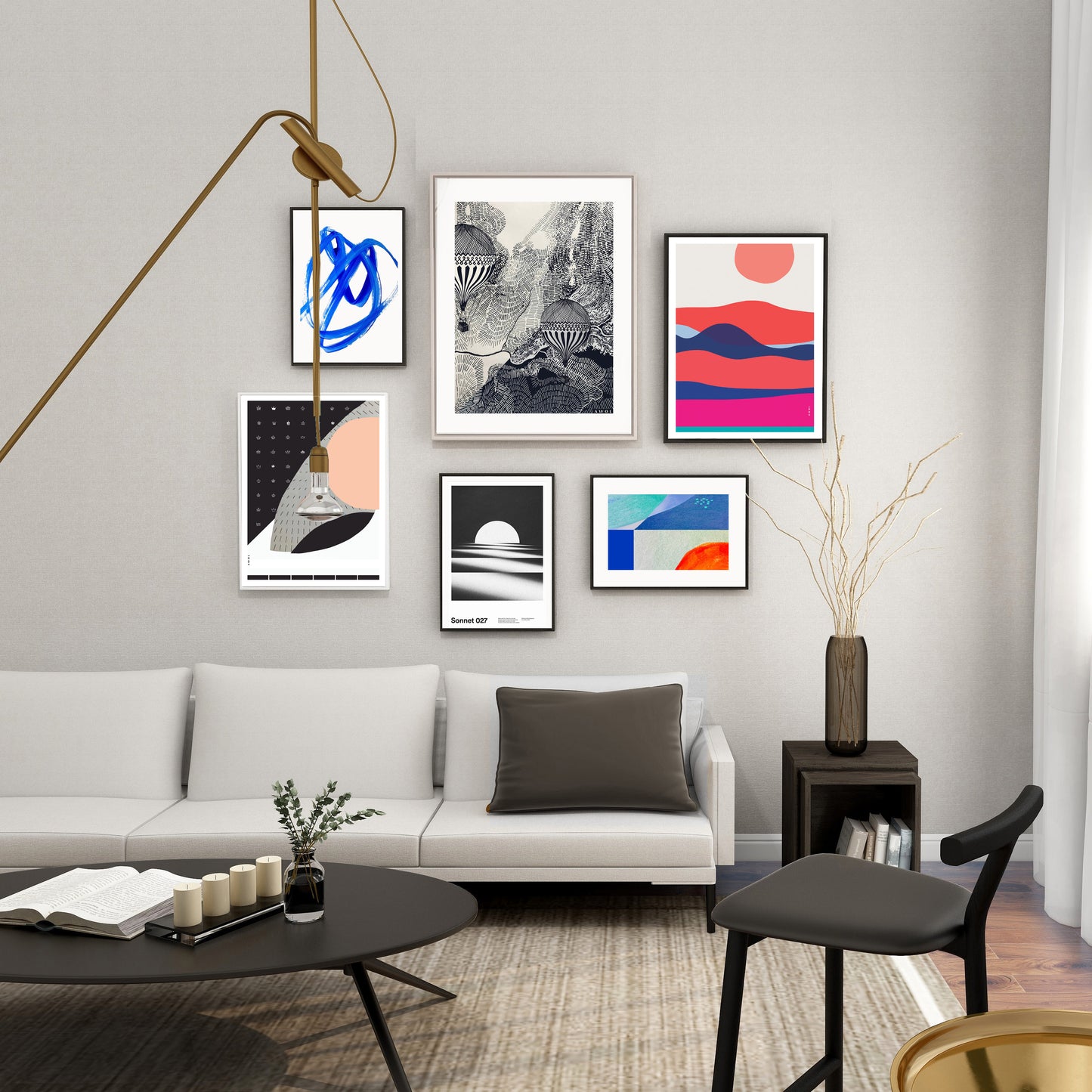 Minimalist Ocean Wall Art: Sunrises And Sunsets Framed Art Print