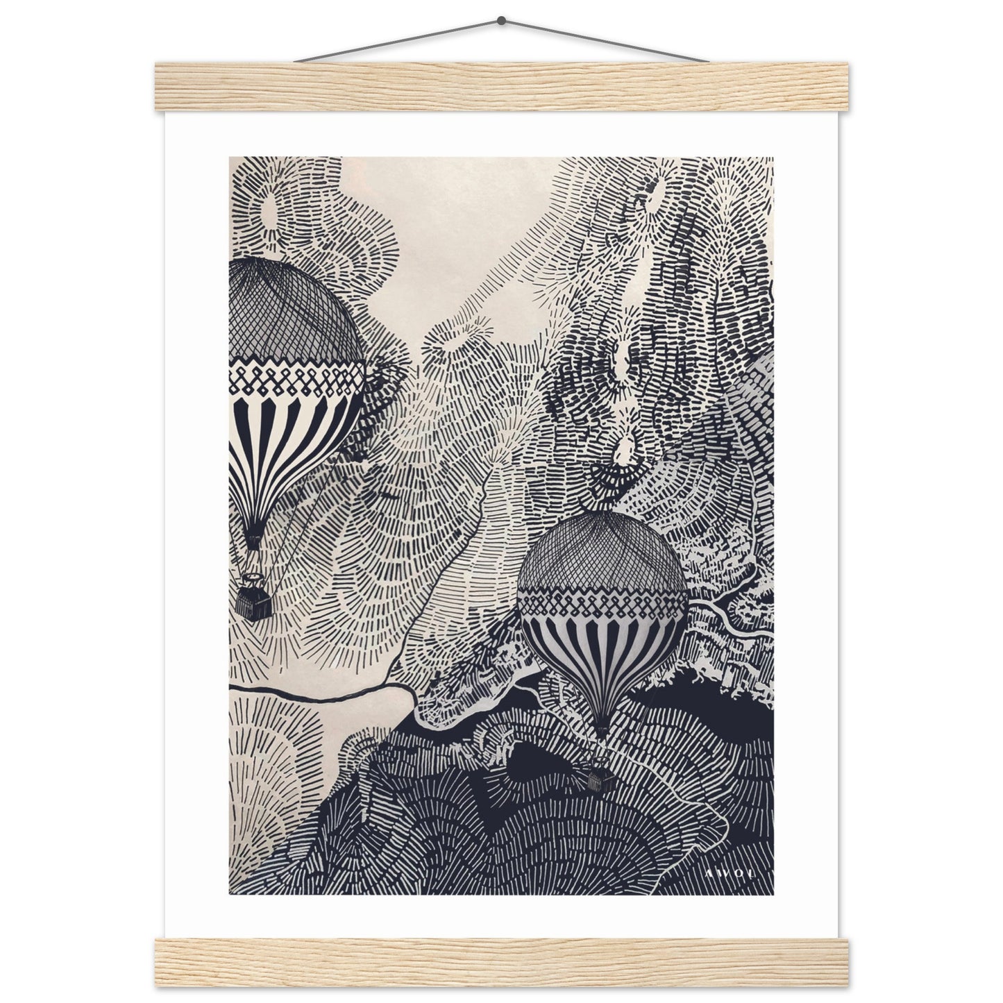 Dream Big Art Print: Vintage Travel In The Sky, Poster With Hanger