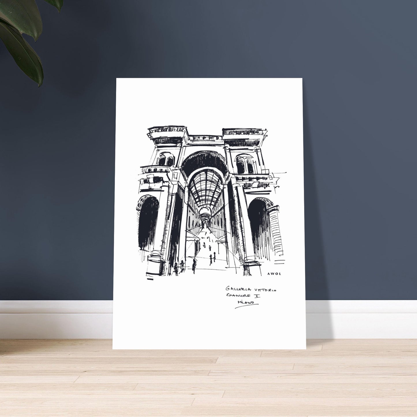 Milan City Art Print With Luxury Shopping Elegance: Poster Print