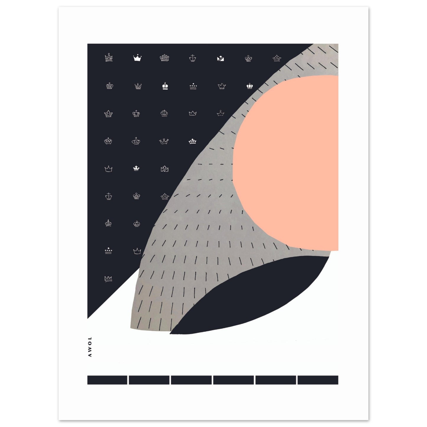 Minimalist Wall Art, Scandinavian Abstraction With Graphic Shapes: Poster Print