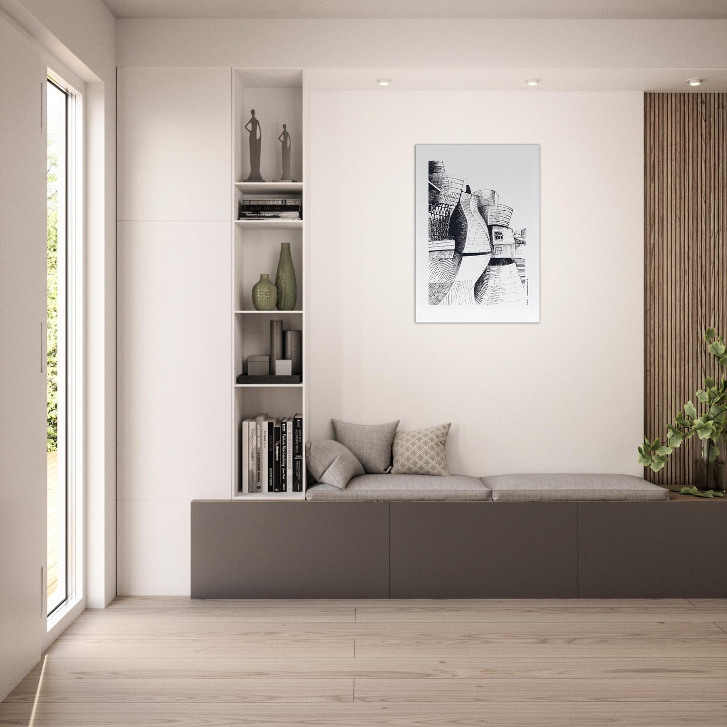 The Guggenheim Bilbao, Modern Architecture Wall Art: Canvas Print