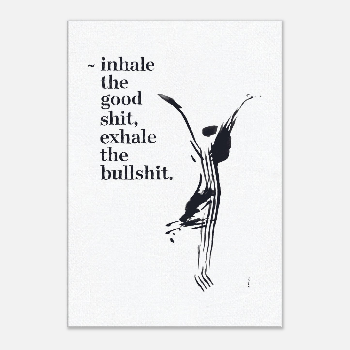 Modern Spiritual Wall Art With Quote And Yoga Pose: Art On Canvas Print