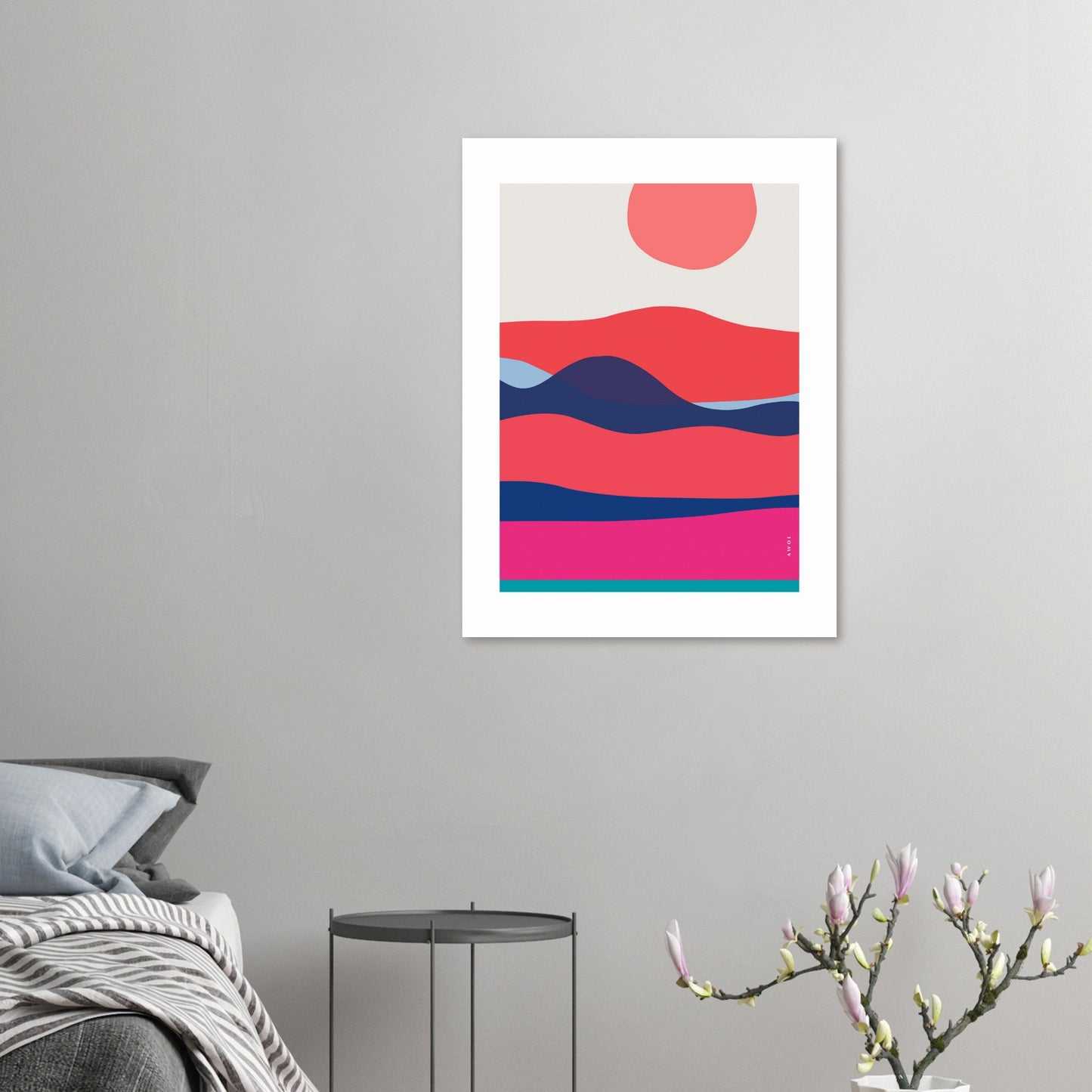 Minimalist Ocean Wall Art: Sunrises and Sunsets Poster Print