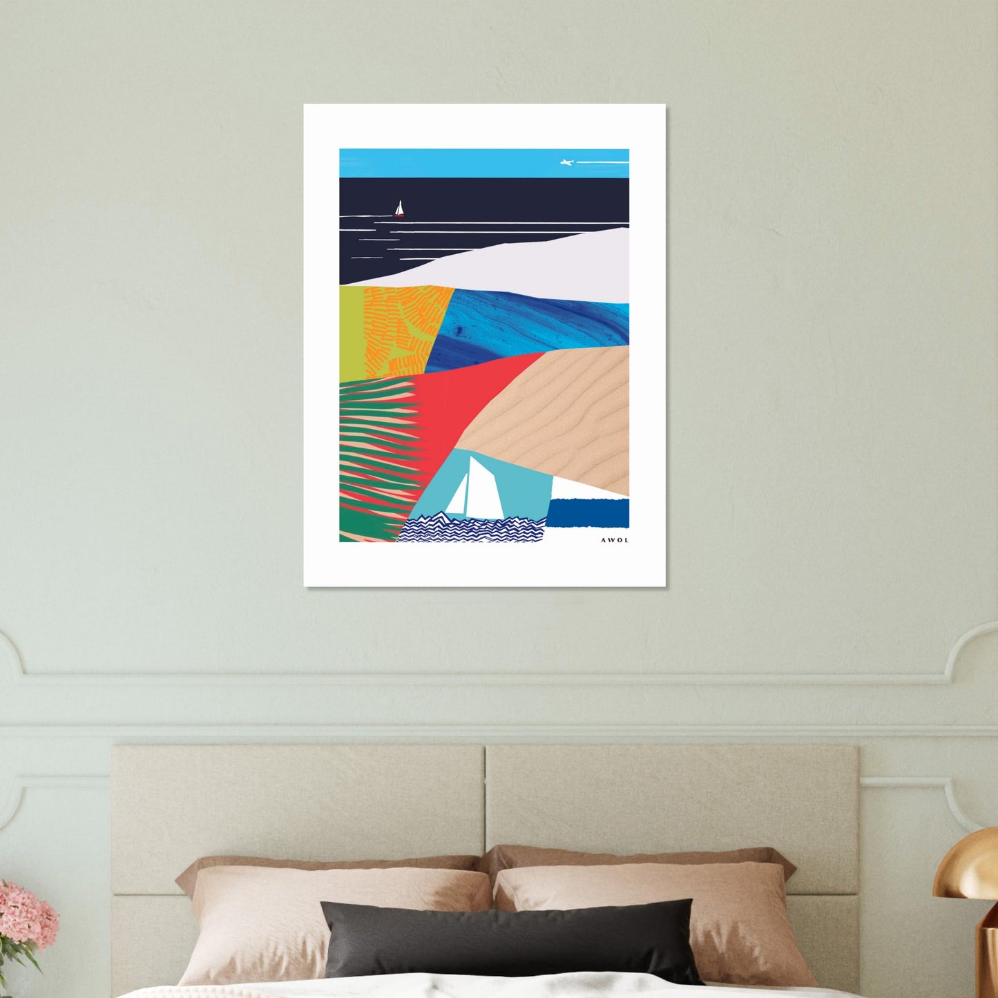 Tropical, Beach Vacation Vibes: Poster Print