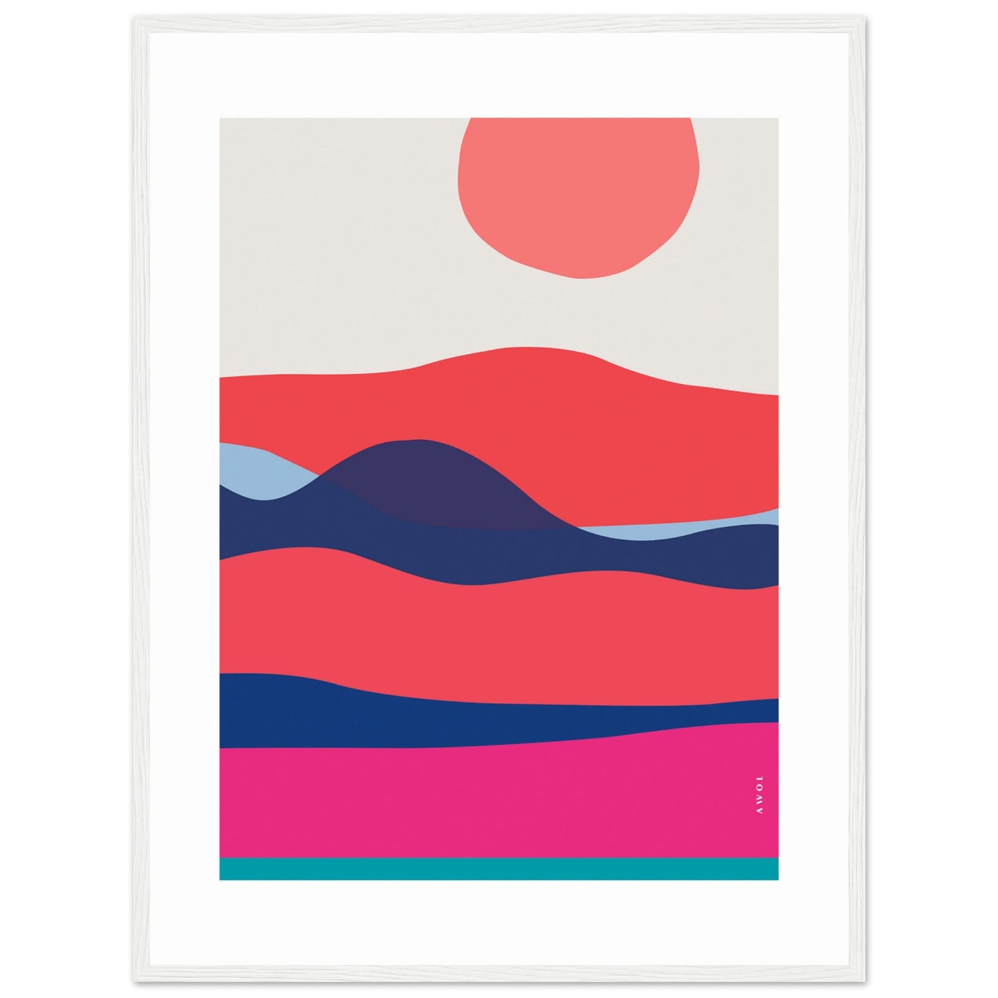 Minimalist Ocean Wall Art: Sunrises And Sunsets Framed Art Print