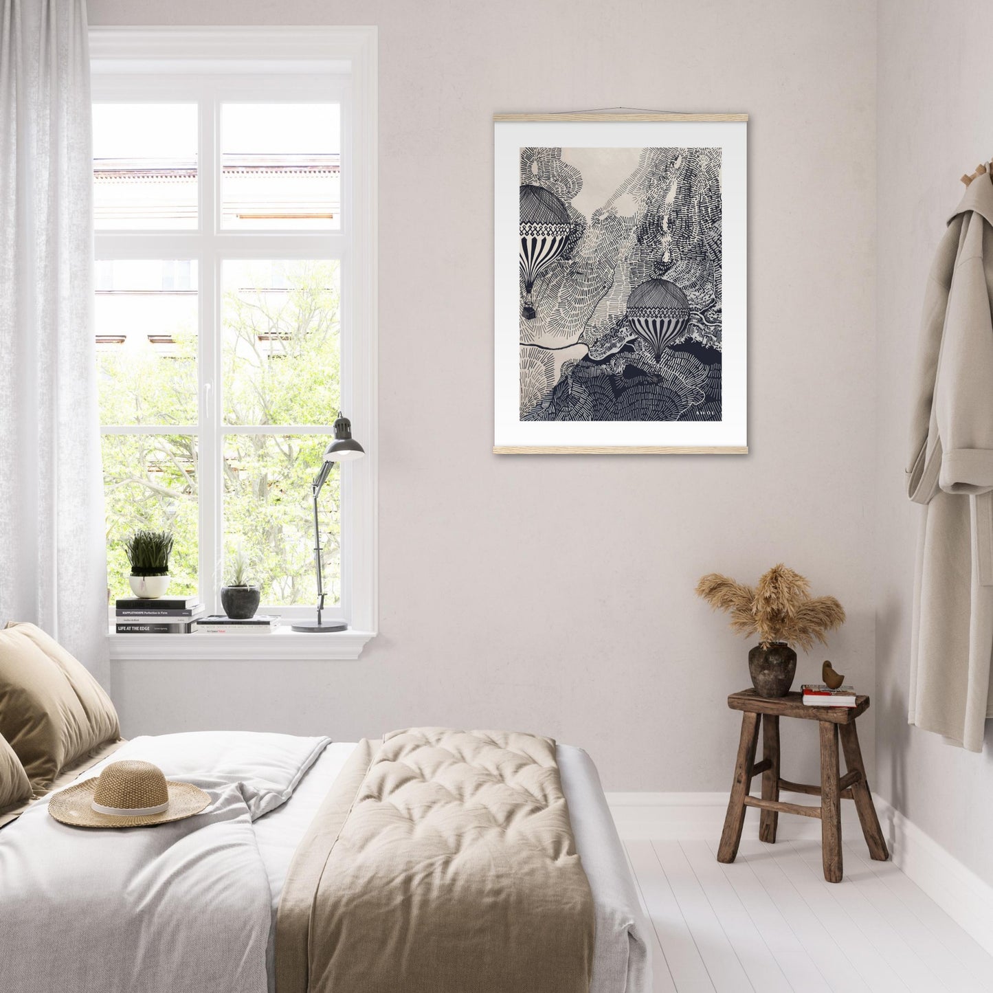 Dream Big Art Print: Vintage Travel In The Sky, Poster With Hanger