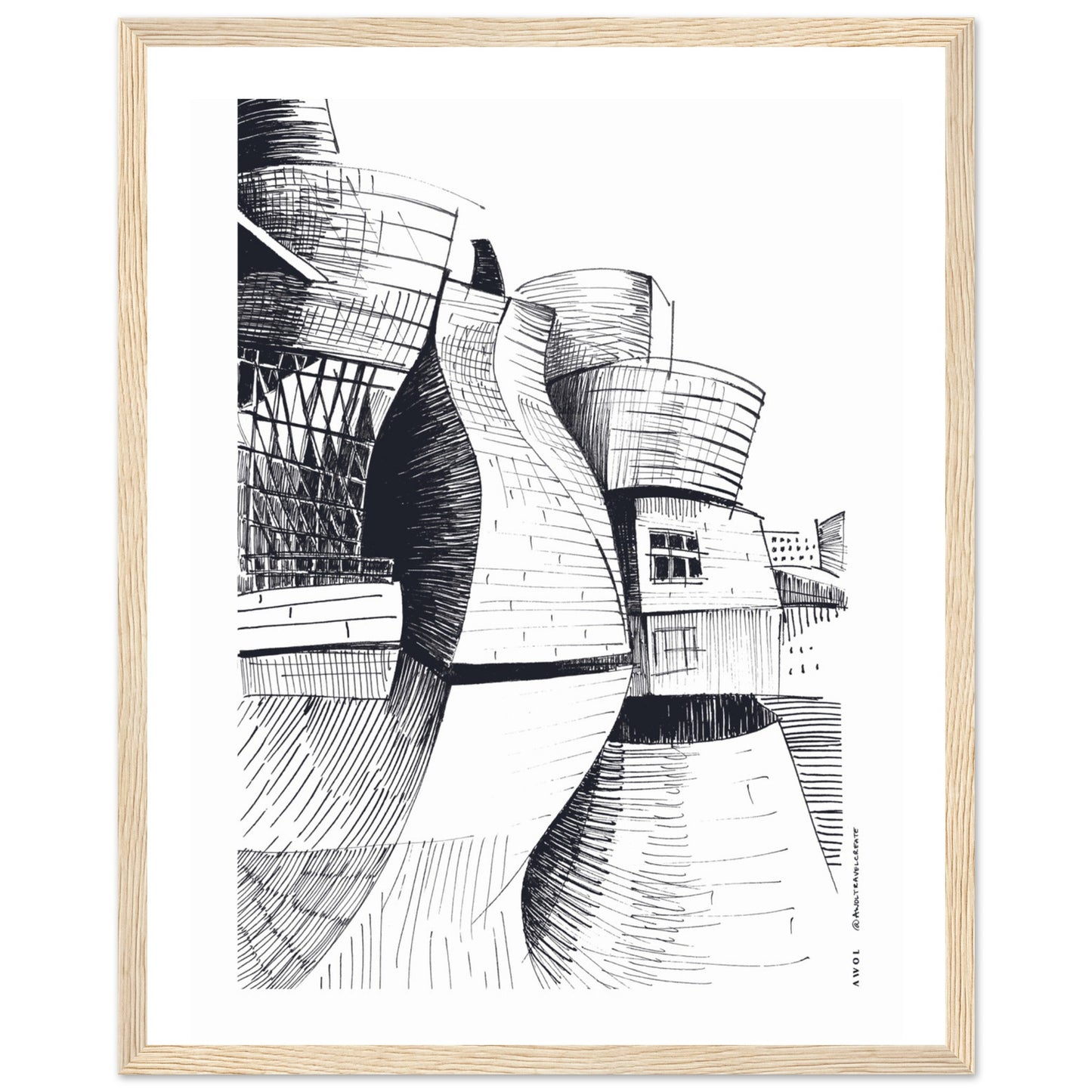 The Guggenheim Bilbao, Modern Architecture Masterpiece: Framed Art Print
