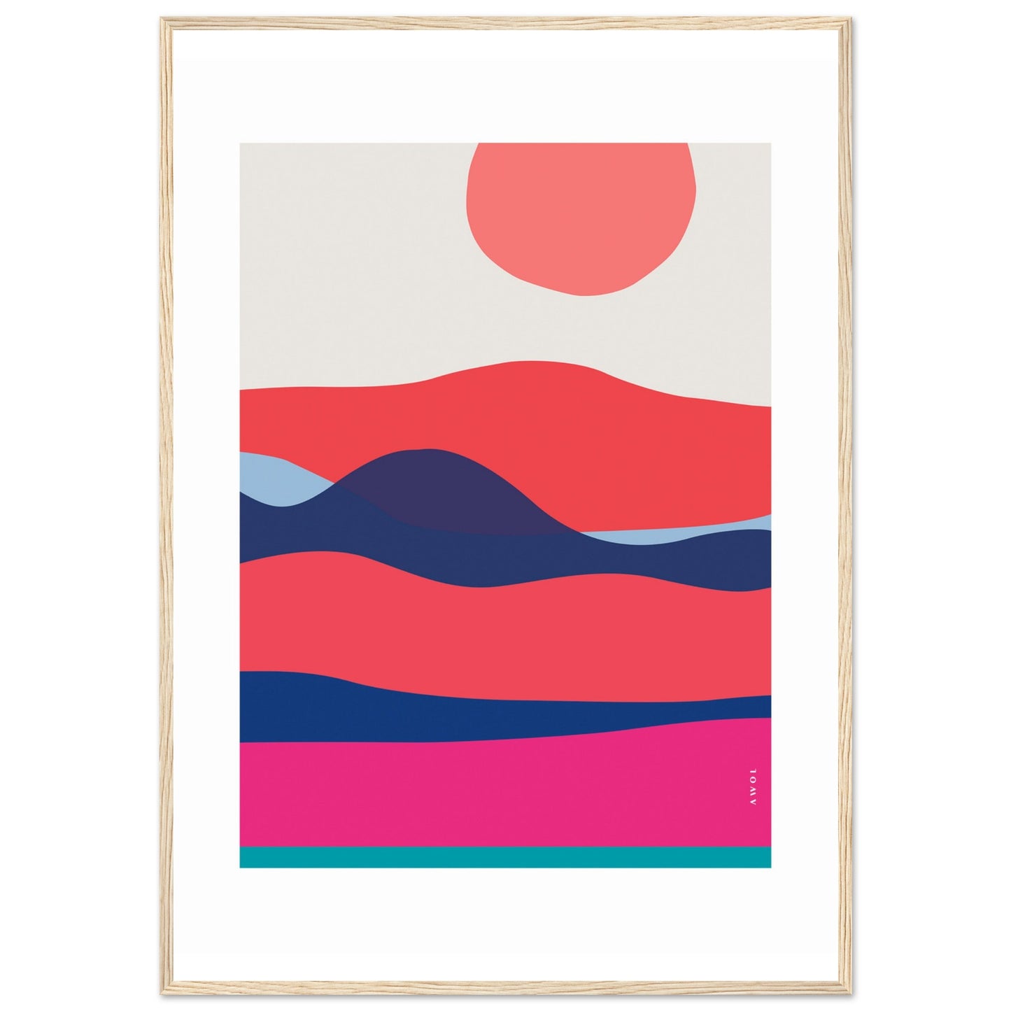 Minimalist Ocean Wall Art: Sunrises And Sunsets Framed Art Print