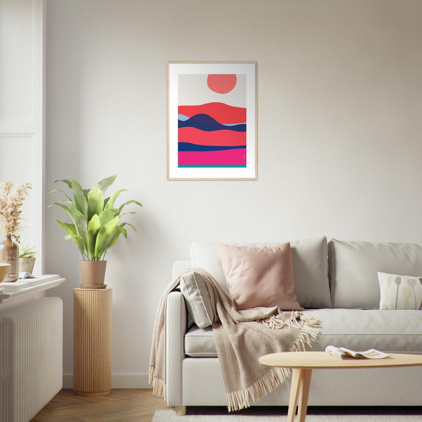 Minimalist Ocean Wall Art: Sunrises And Sunsets Framed Art Print