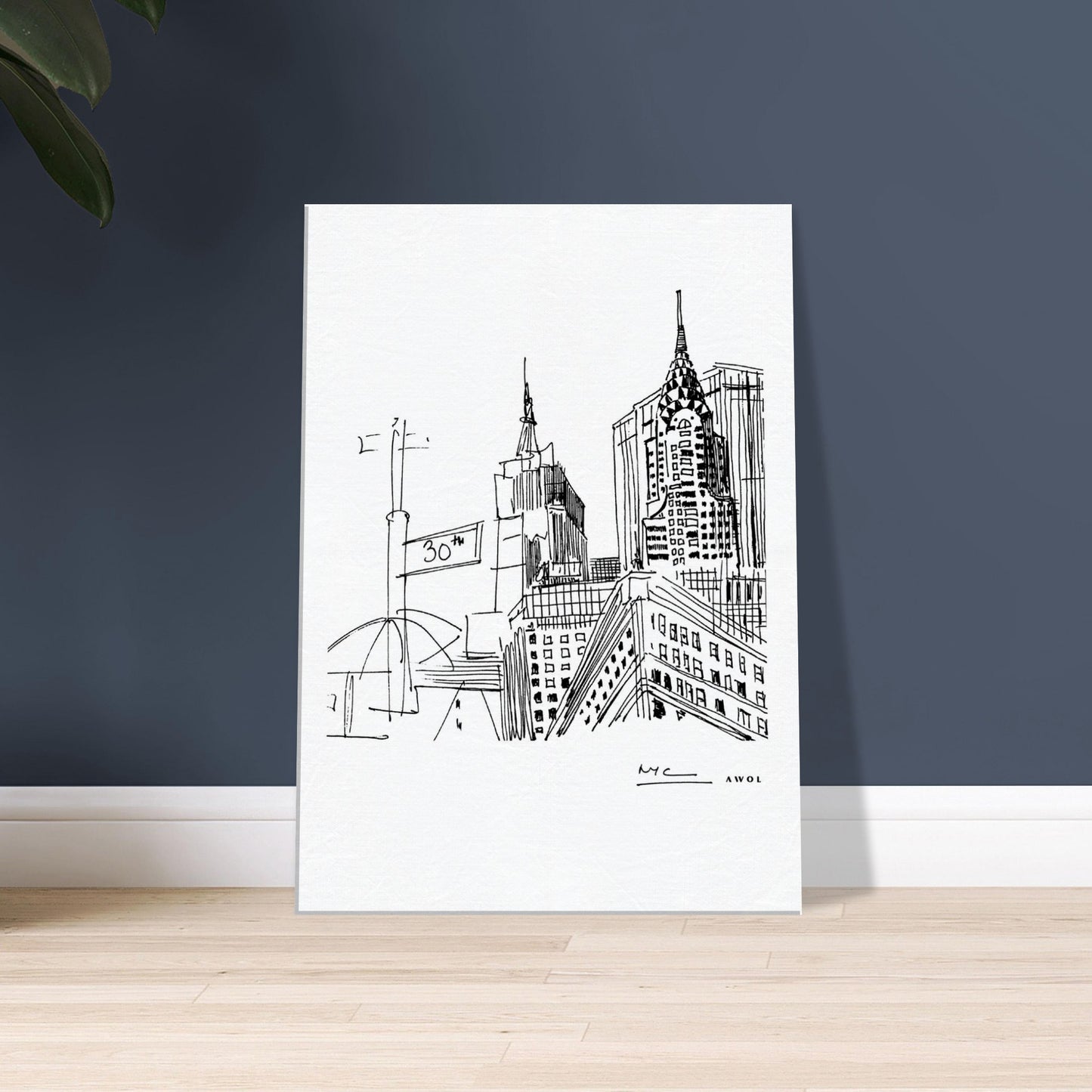New York City Art, Iconic Skyscrapers: Canvas Print