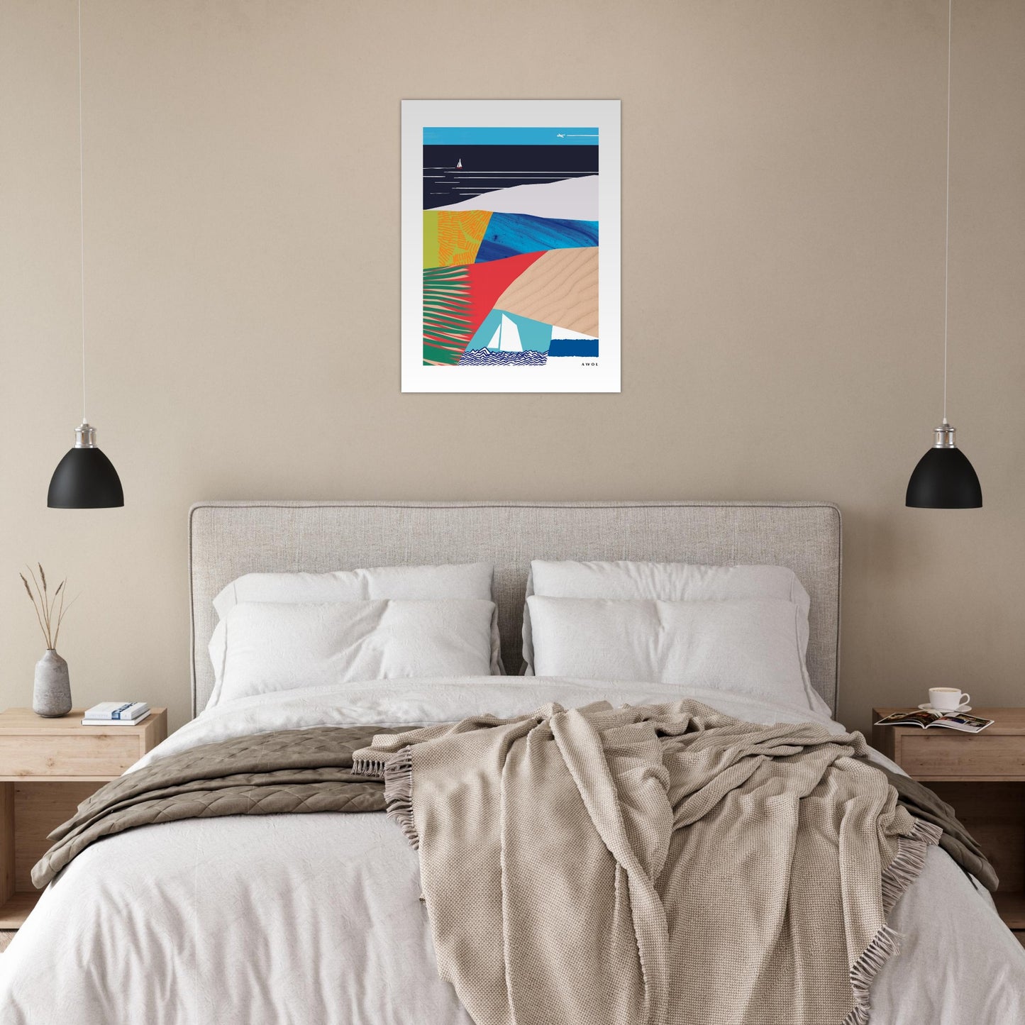 Tropical, Beach Vacation Vibes: Poster Print
