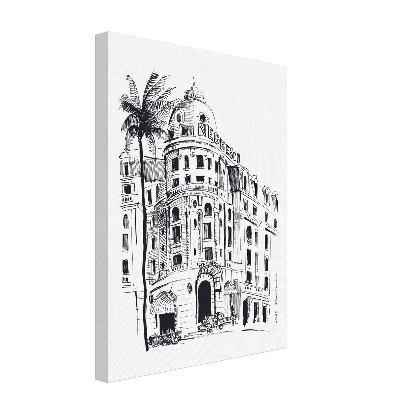 Elegant Architecture Of France, Art On Canvas Print