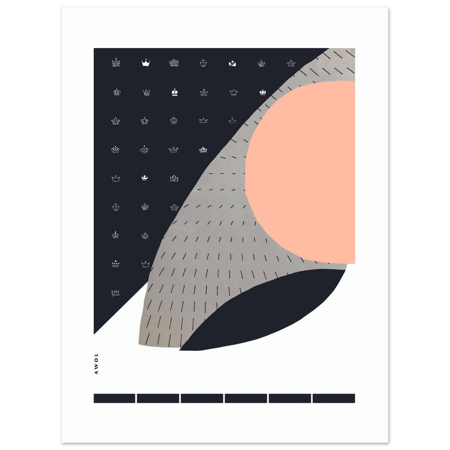 Minimalist Wall Art, Scandinavian Abstraction With Graphic Shapes: Poster Print
