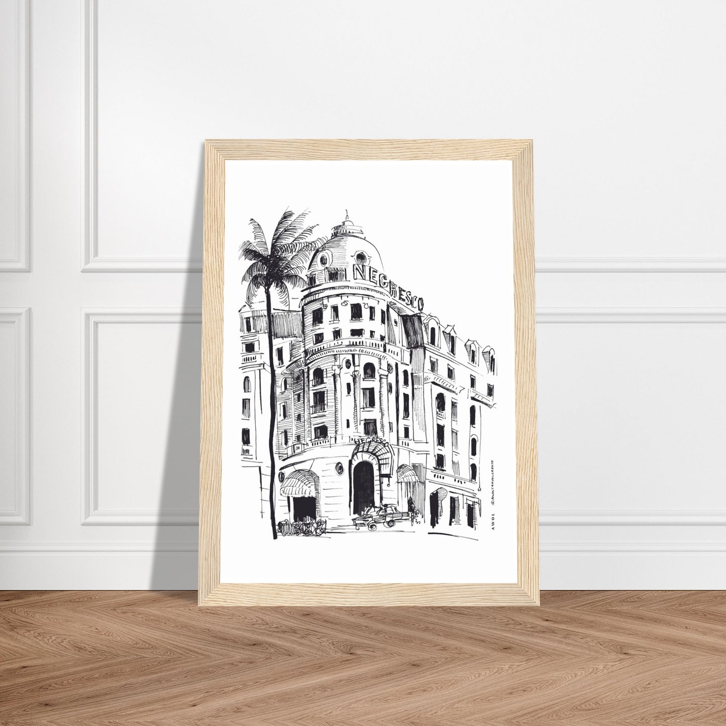 Palm Trees On The French Riviera: Côte d'Azur Framed Art Print