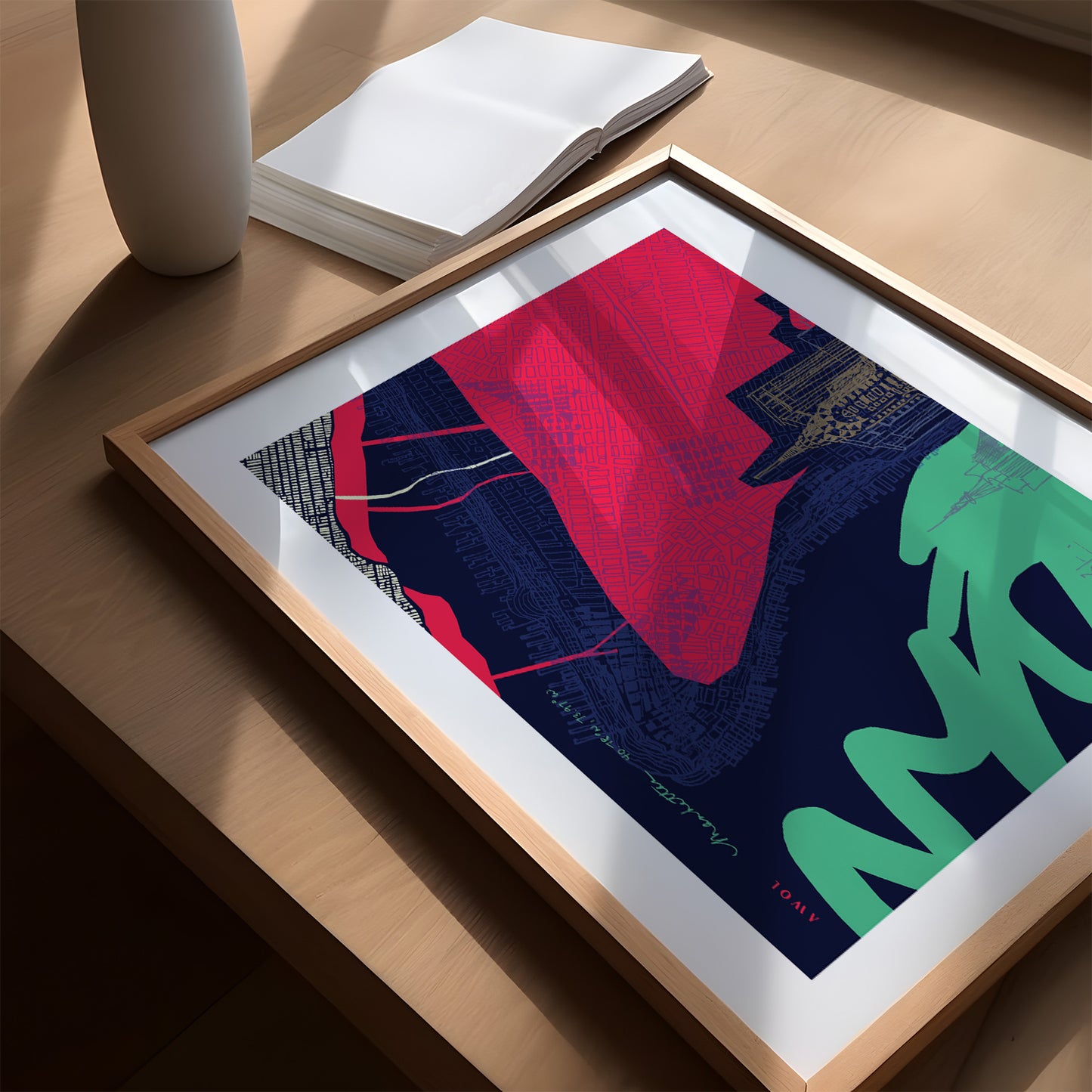 New York CIty Abstraction: NYC Urban Poster Print