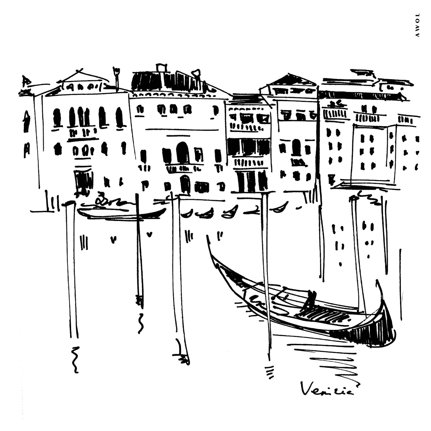 Venice Palazzos And Gondolas On The Grand Canal: Aluminum Print