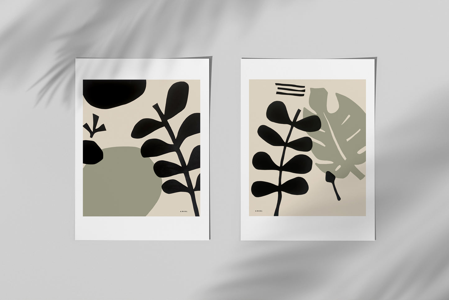 Mediterranean Plant Art, Minimalist Garden: Premium Matte Paper Poster