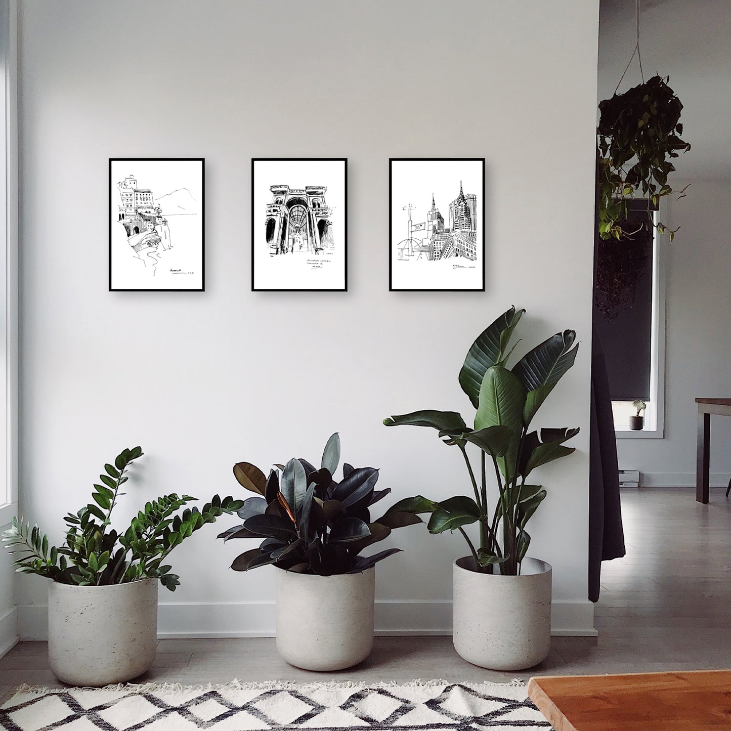 New York City Skyline Art, Iconic Skyscrapers: Framed Art Print