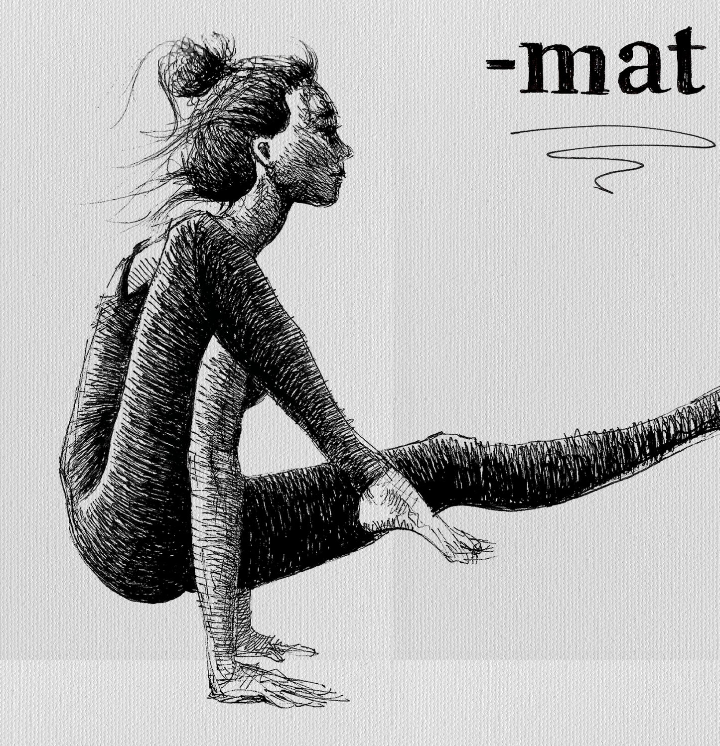 Woman In Yoga Pose On Yoga Mat With Inspirational Quote: Canvas Art Print