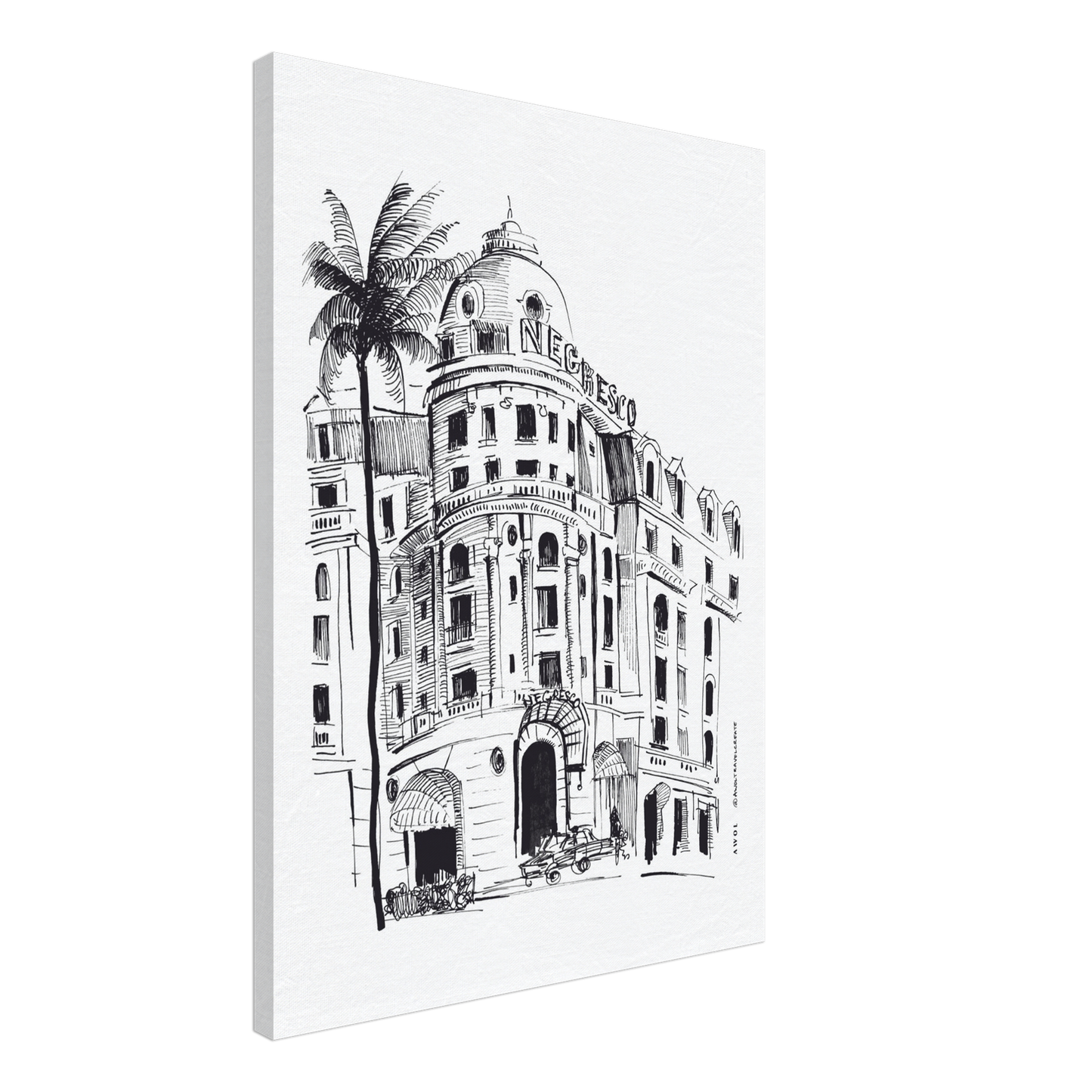 Elegant Architecture Of France, Art On Canvas Print