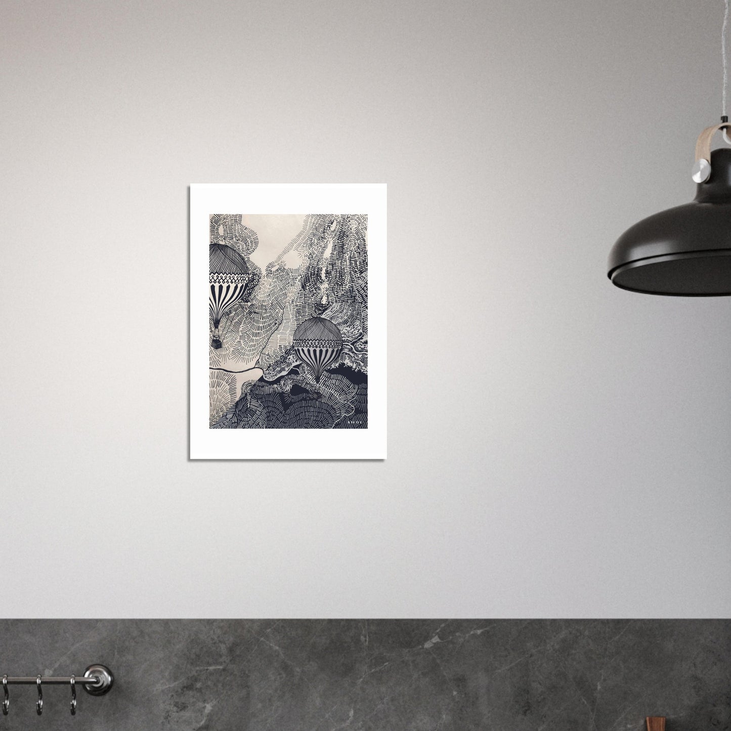 The Dreamer: Hot Air Balloon Adventures In The Sky: Poster Print