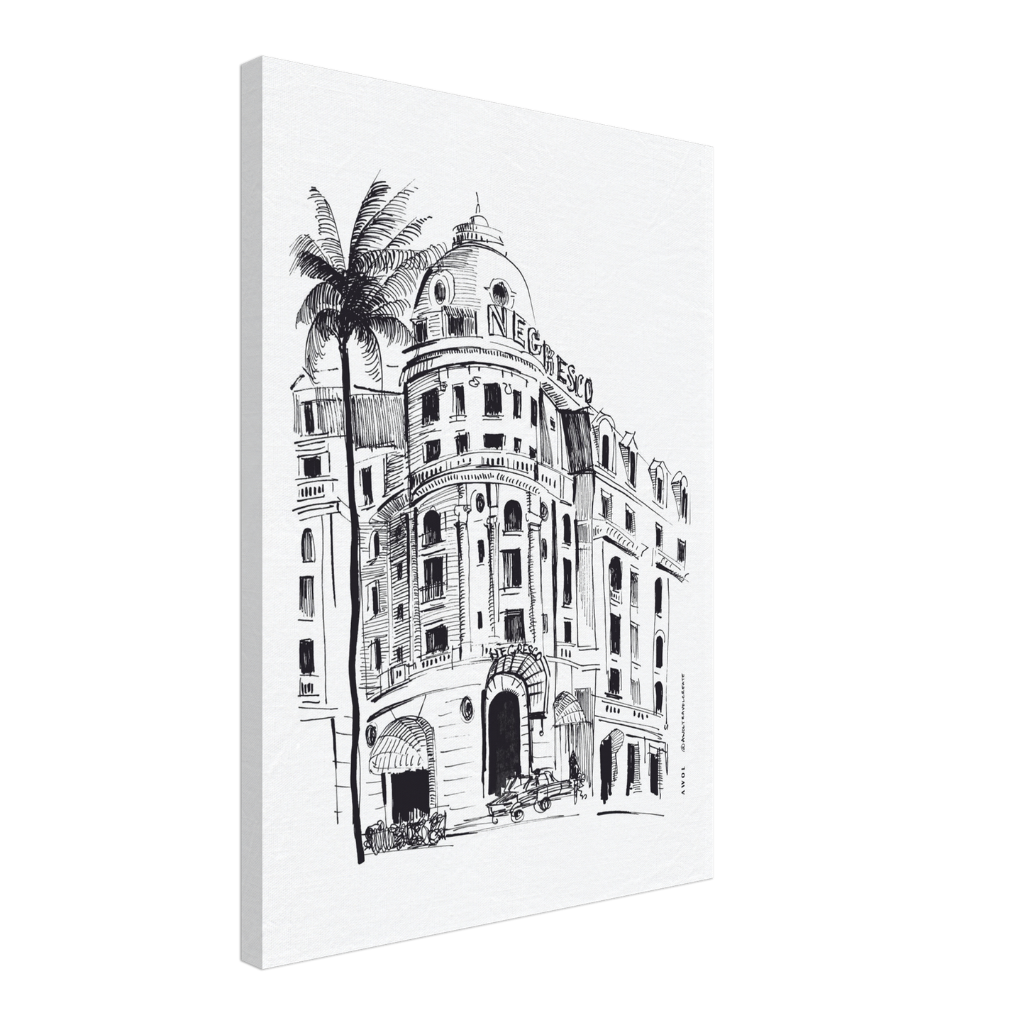 Elegant Architecture Of France, Art On Canvas Print