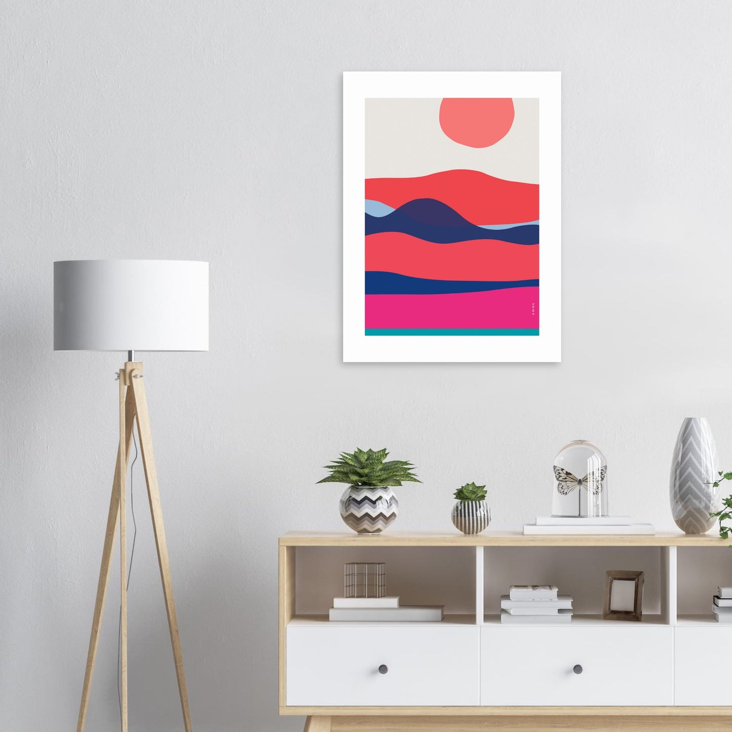 Minimalist Ocean Wall Art: Sunrises and Sunsets Poster Print