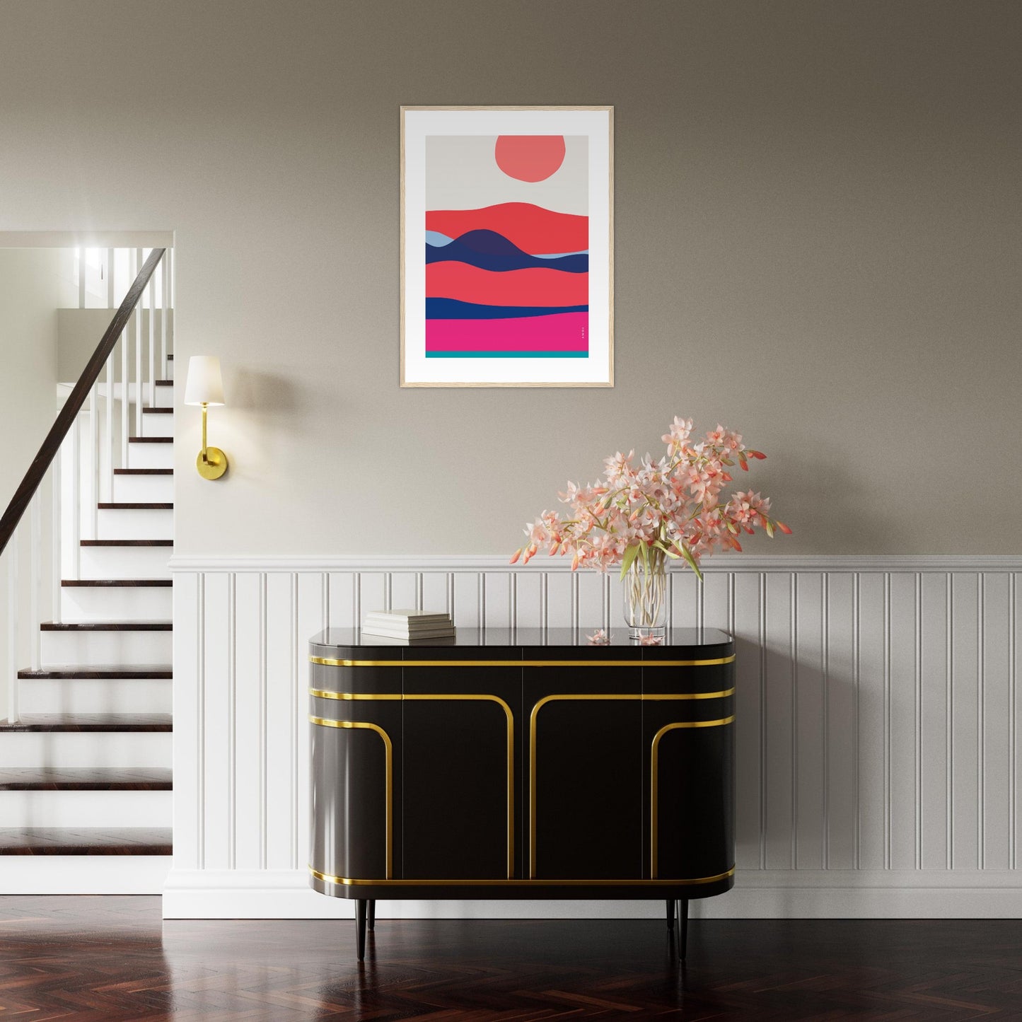 Minimalist Ocean Wall Art: Sunrises And Sunsets Framed Art Print