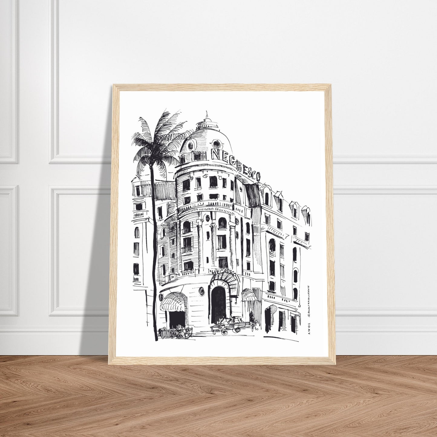Palm Trees On The French Riviera: Côte d'Azur Framed Art Print