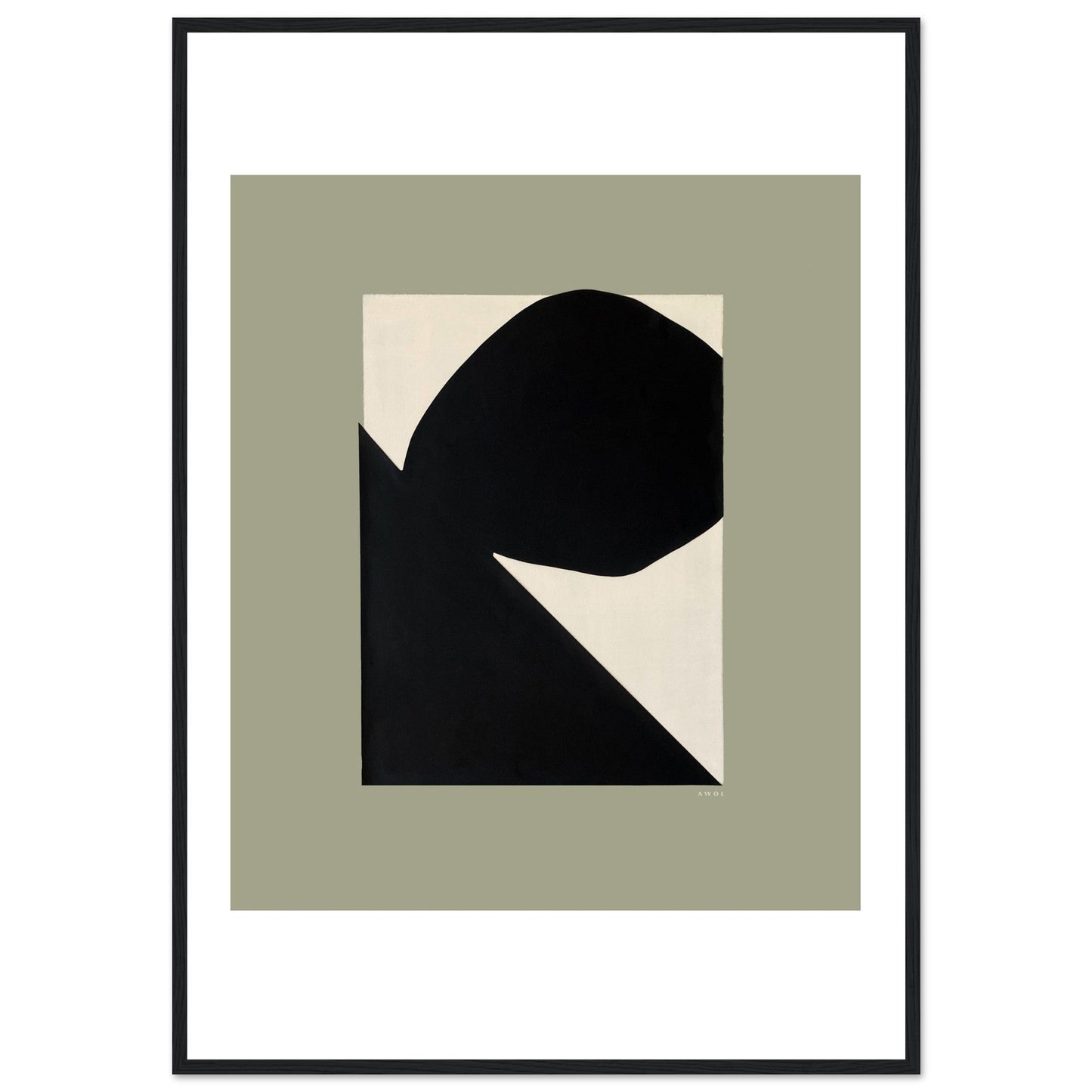 Abstract Cliff With Rock: Abstract Landscape , Framed Art Print - Creations Awol