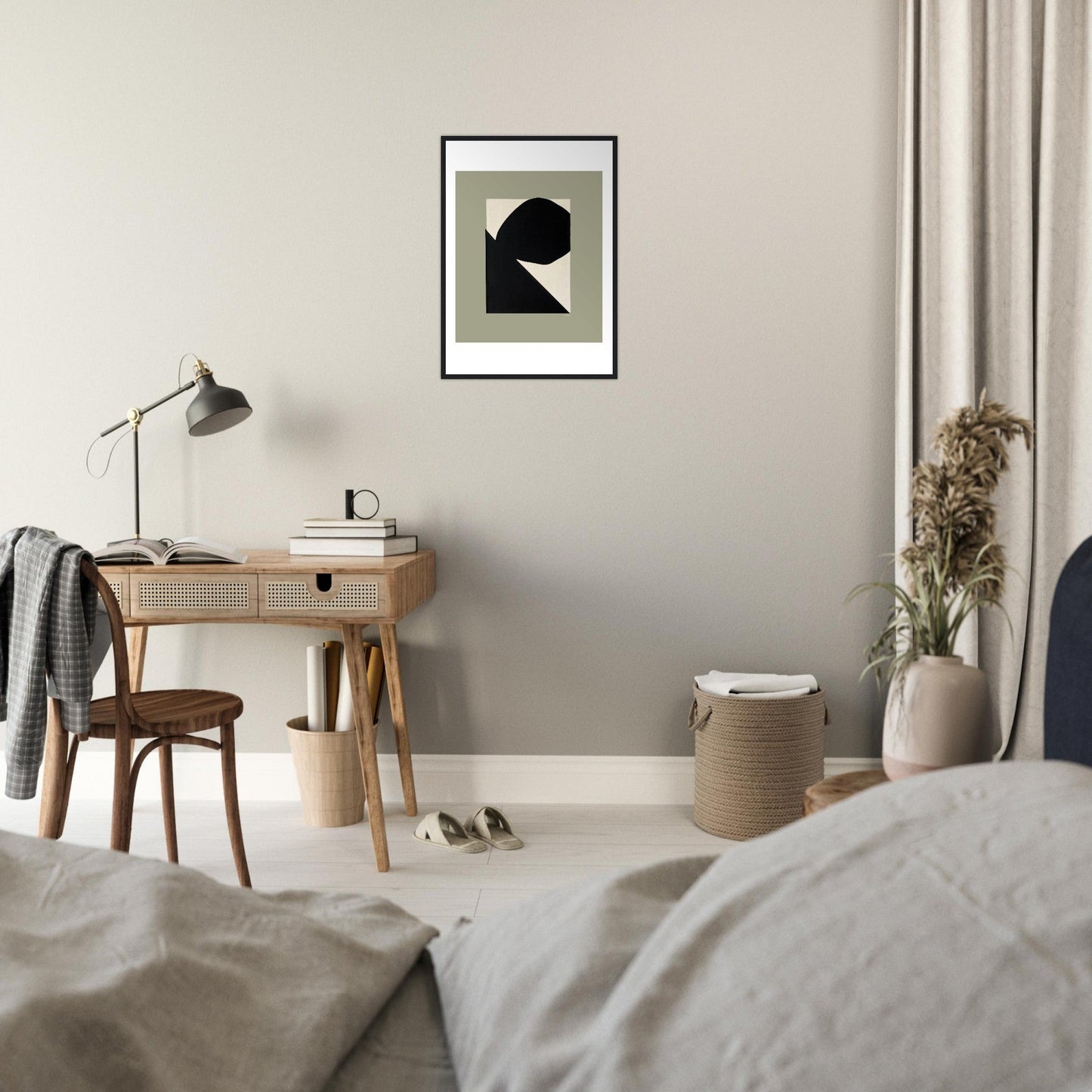 Abstract Cliff With Rock: Abstract Landscape , Framed Art Print - Creations Awol