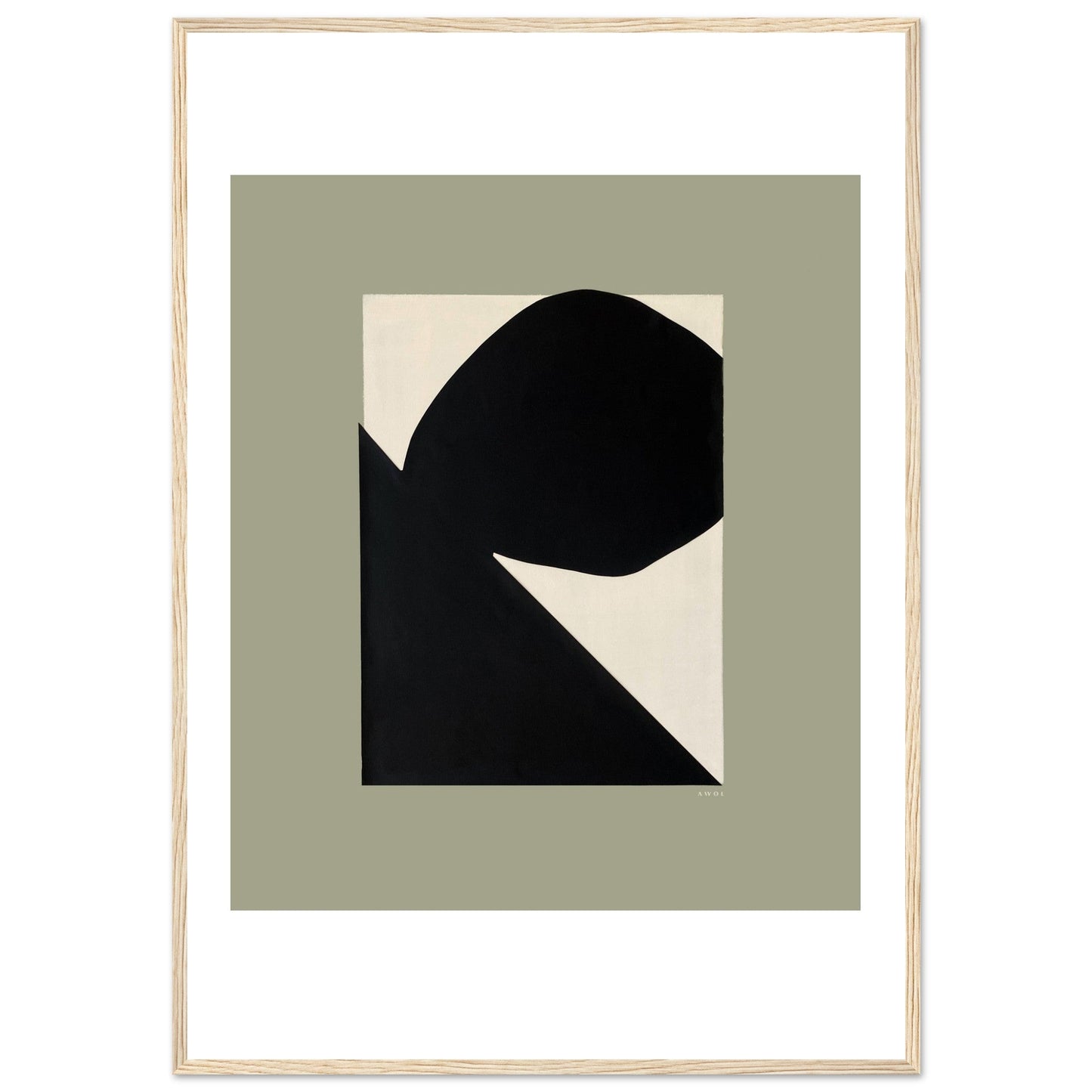 Abstract Cliff With Rock: Abstract Landscape , Framed Art Print - Creations Awol