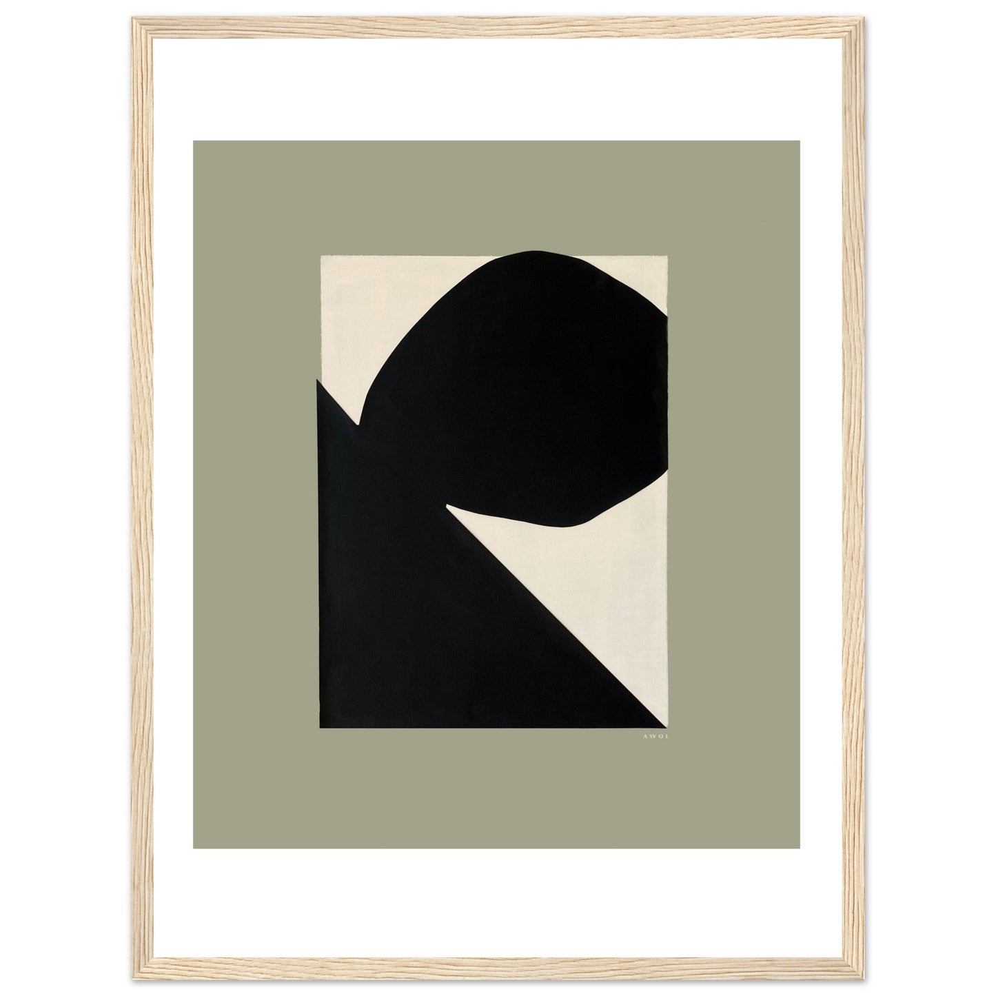 Abstract Cliff With Rock: Abstract Landscape , Framed Art Print - Creations Awol