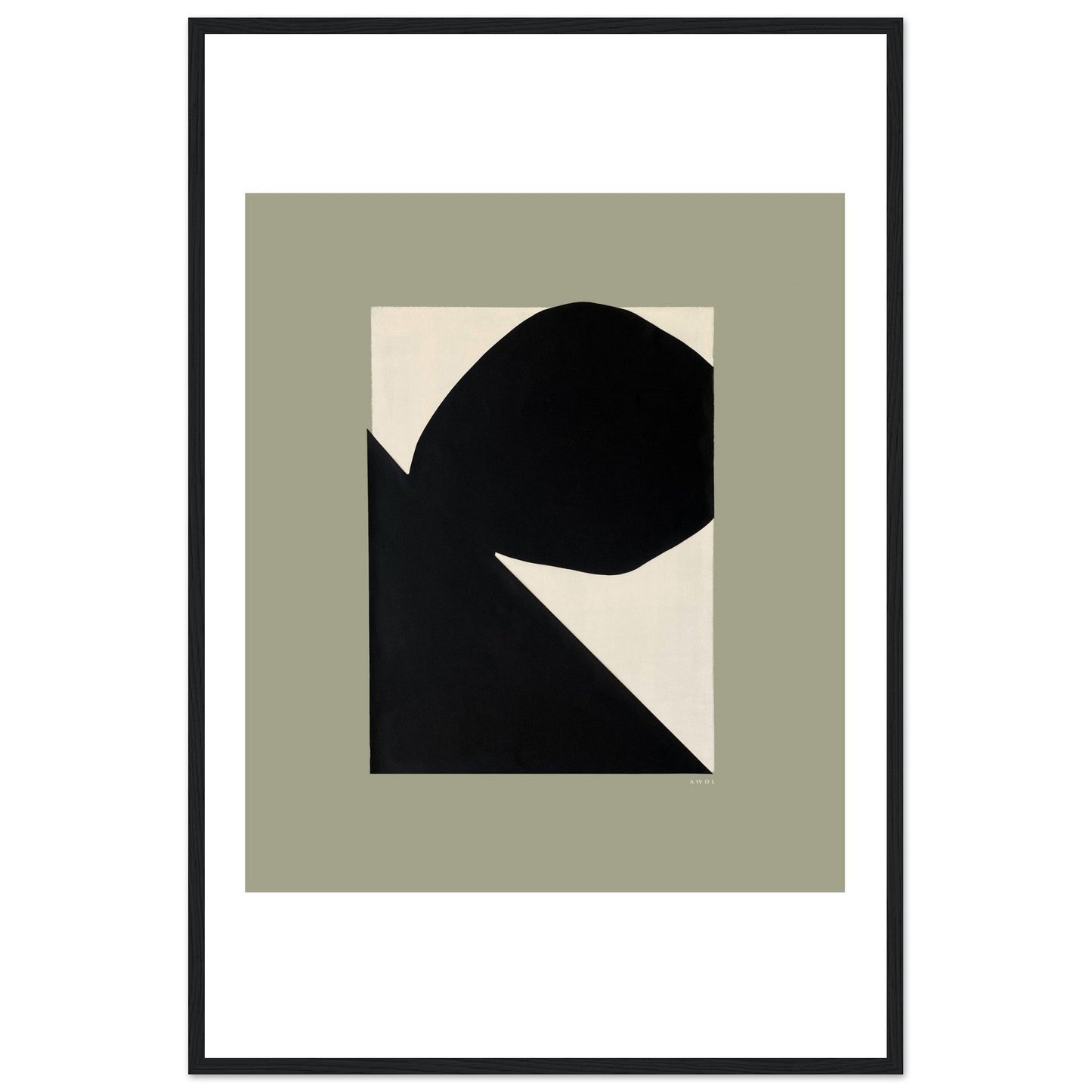 Abstract Cliff With Rock: Abstract Landscape , Framed Art Print - Creations Awol