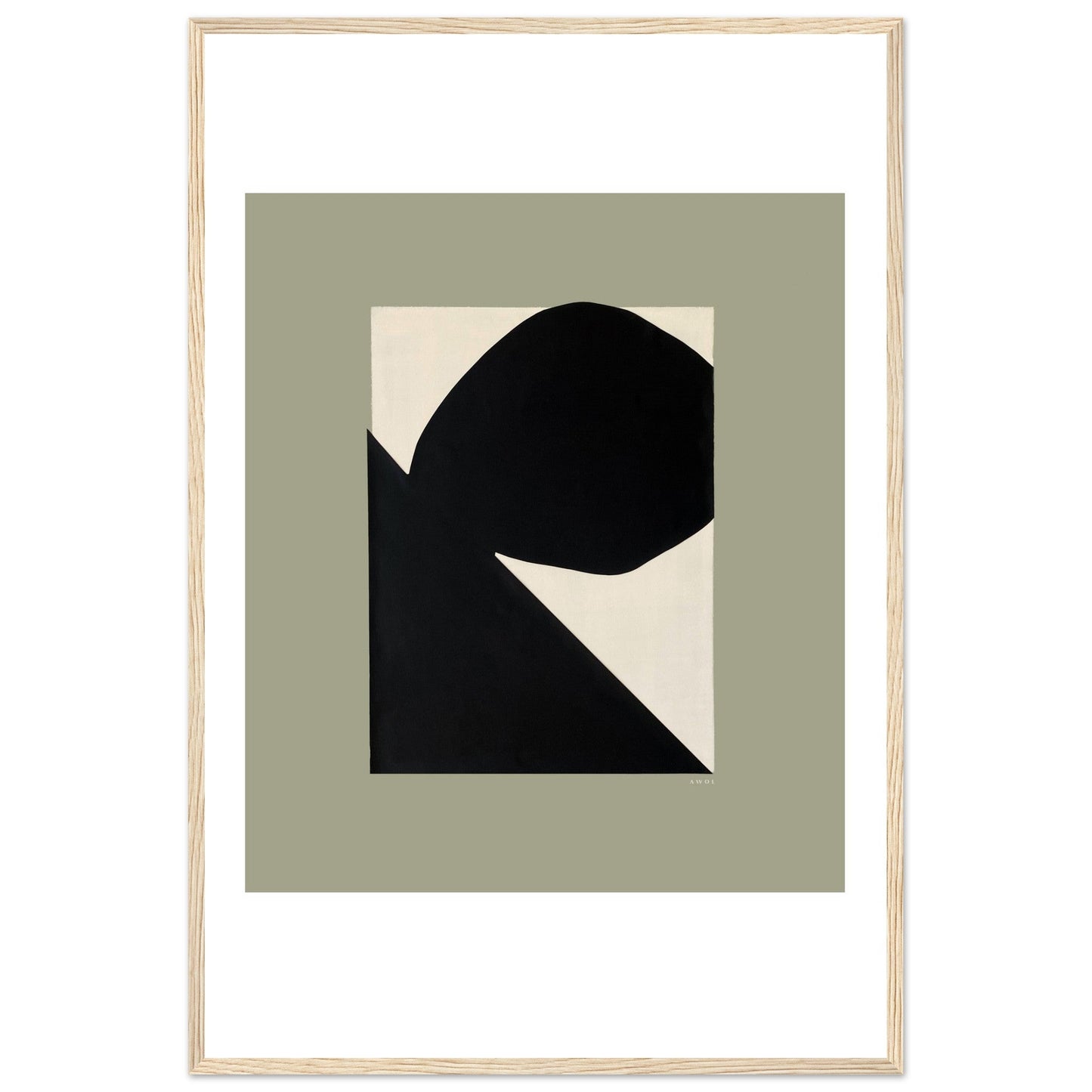 Abstract Cliff With Rock: Abstract Landscape , Framed Art Print - Creations Awol