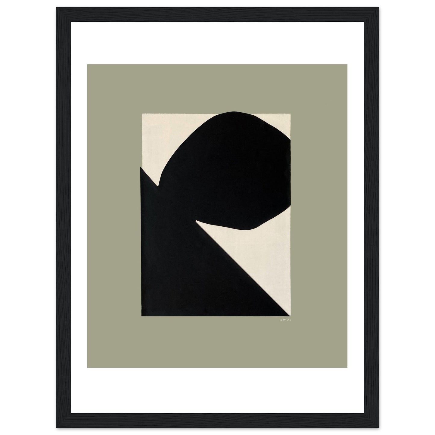 Abstract Cliff With Rock: Abstract Landscape , Framed Art Print - Creations Awol