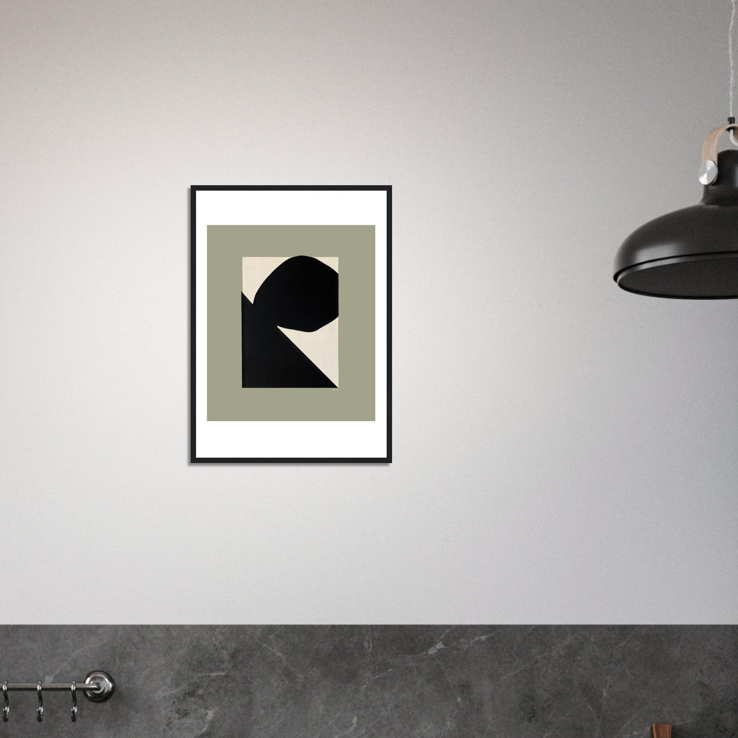 Abstract Cliff With Rock: Abstract Landscape , Framed Art Print - Creations Awol