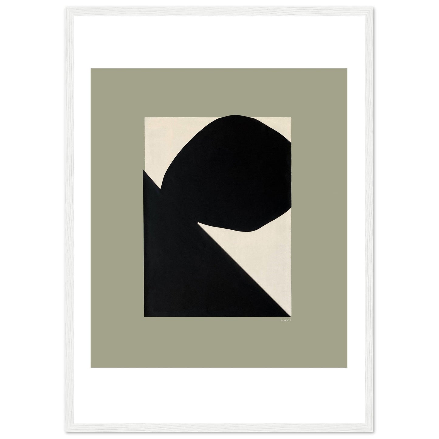 Abstract Cliff With Rock: Abstract Landscape , Framed Art Print - Creations Awol
