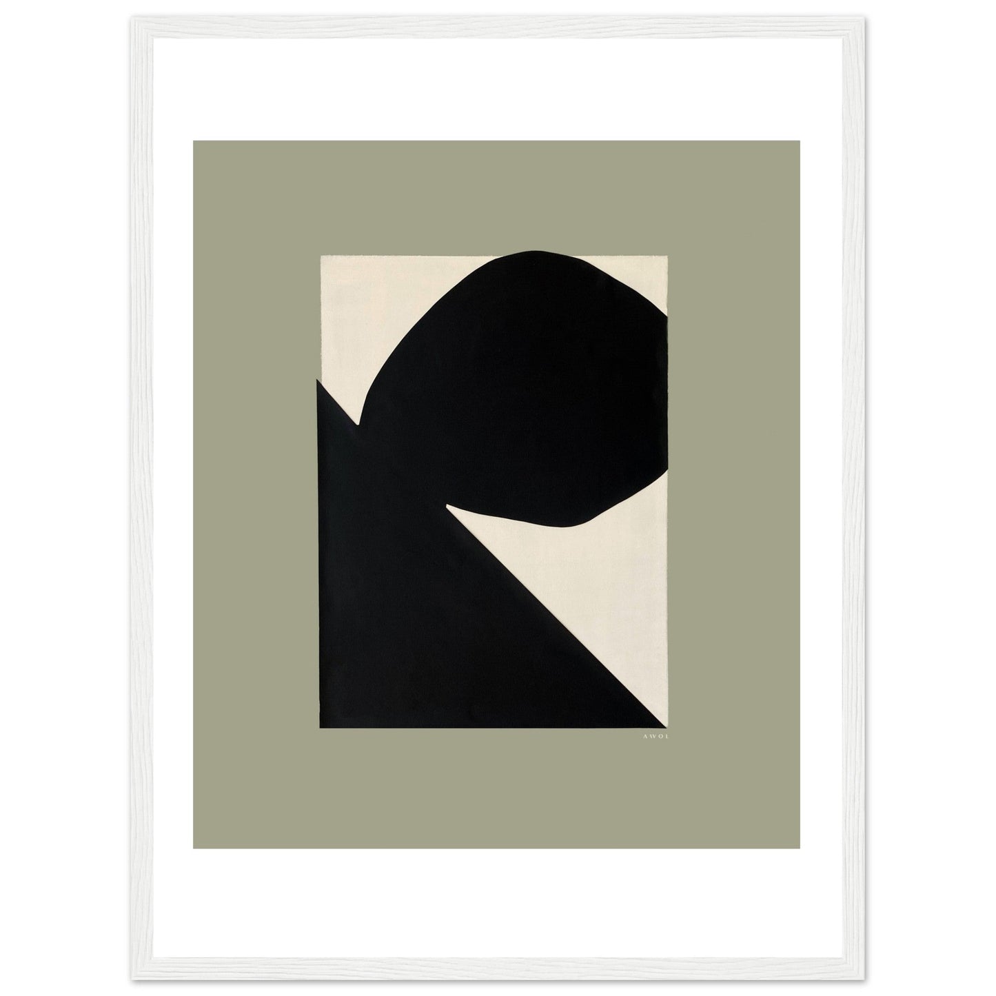 Abstract Cliff With Rock: Abstract Landscape , Framed Art Print - Creations Awol