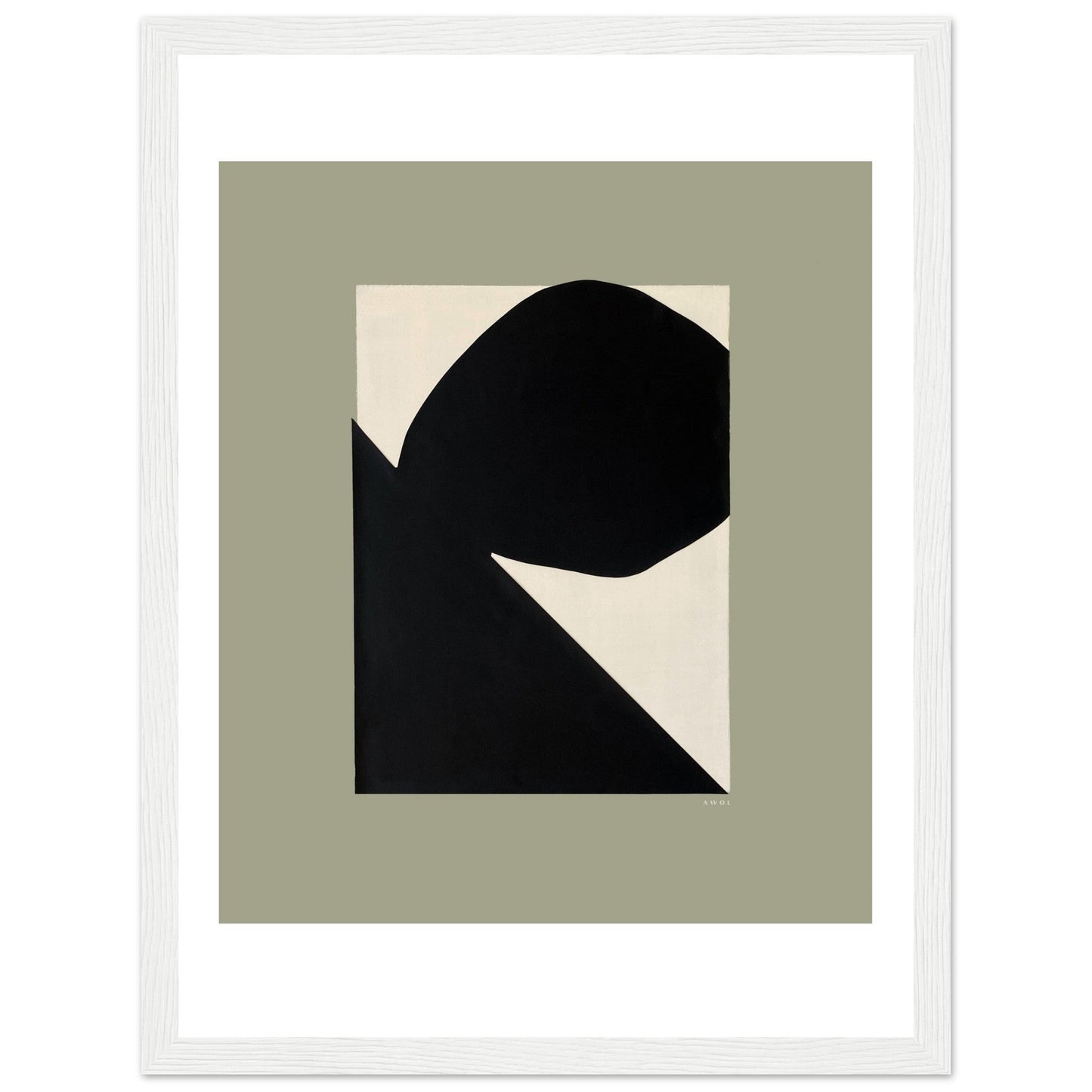 Abstract Cliff With Rock: Abstract Landscape , Framed Art Print - Creations Awol
