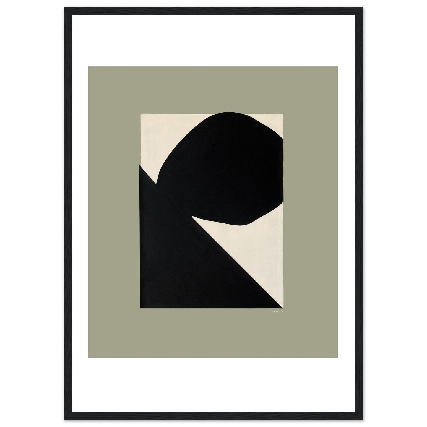 Abstract Cliff With Rock: Abstract Landscape , Framed Art Print - Creations Awol
