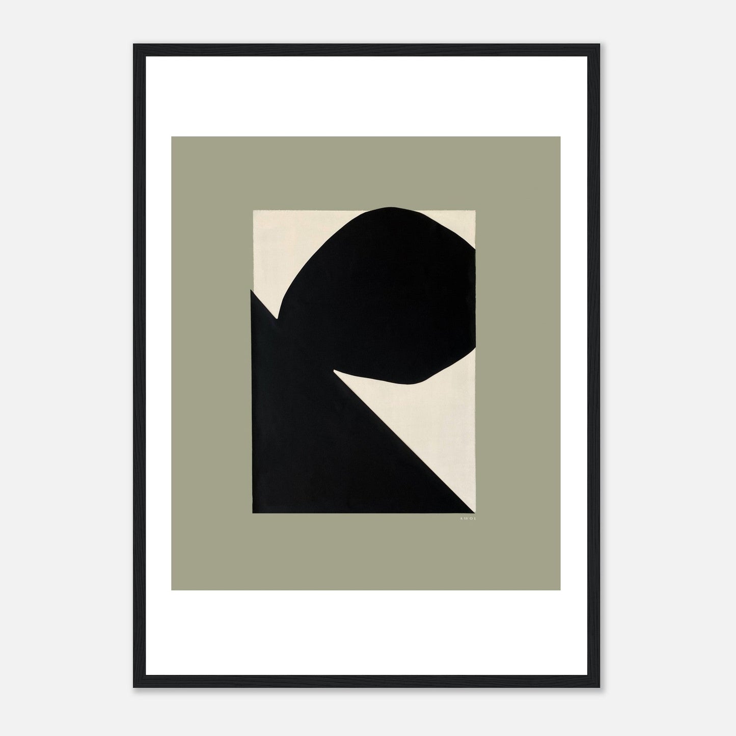 Abstract Cliff With Rock: Abstract Landscape , Framed Art Print - Creations Awol