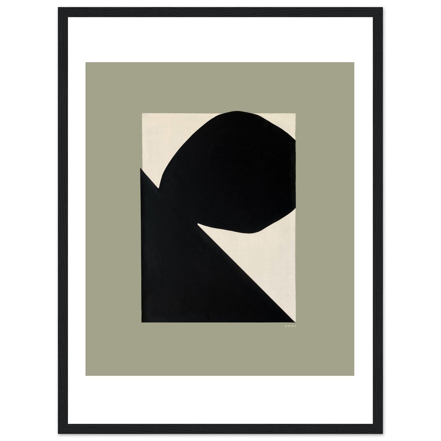 Abstract Cliff With Rock: Abstract Landscape , Framed Art Print - Creations Awol