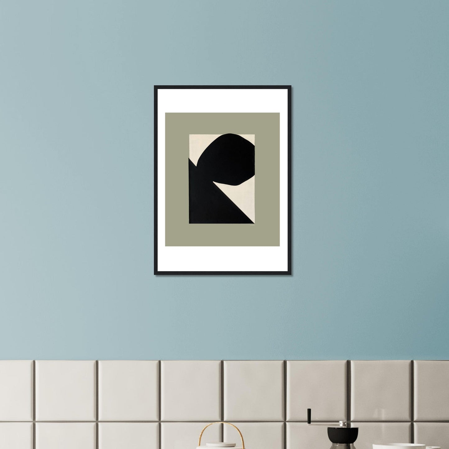 Abstract Cliff With Rock: Abstract Landscape , Framed Art Print - Creations Awol