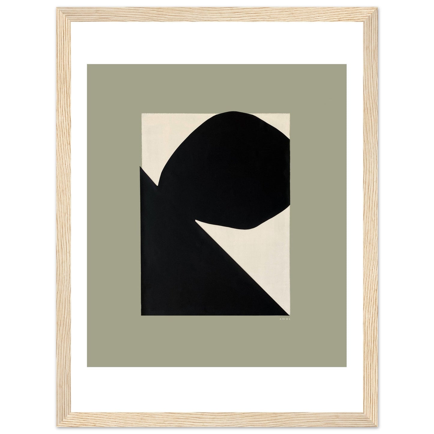 Abstract Cliff With Rock: Abstract Landscape , Framed Art Print - Creations Awol