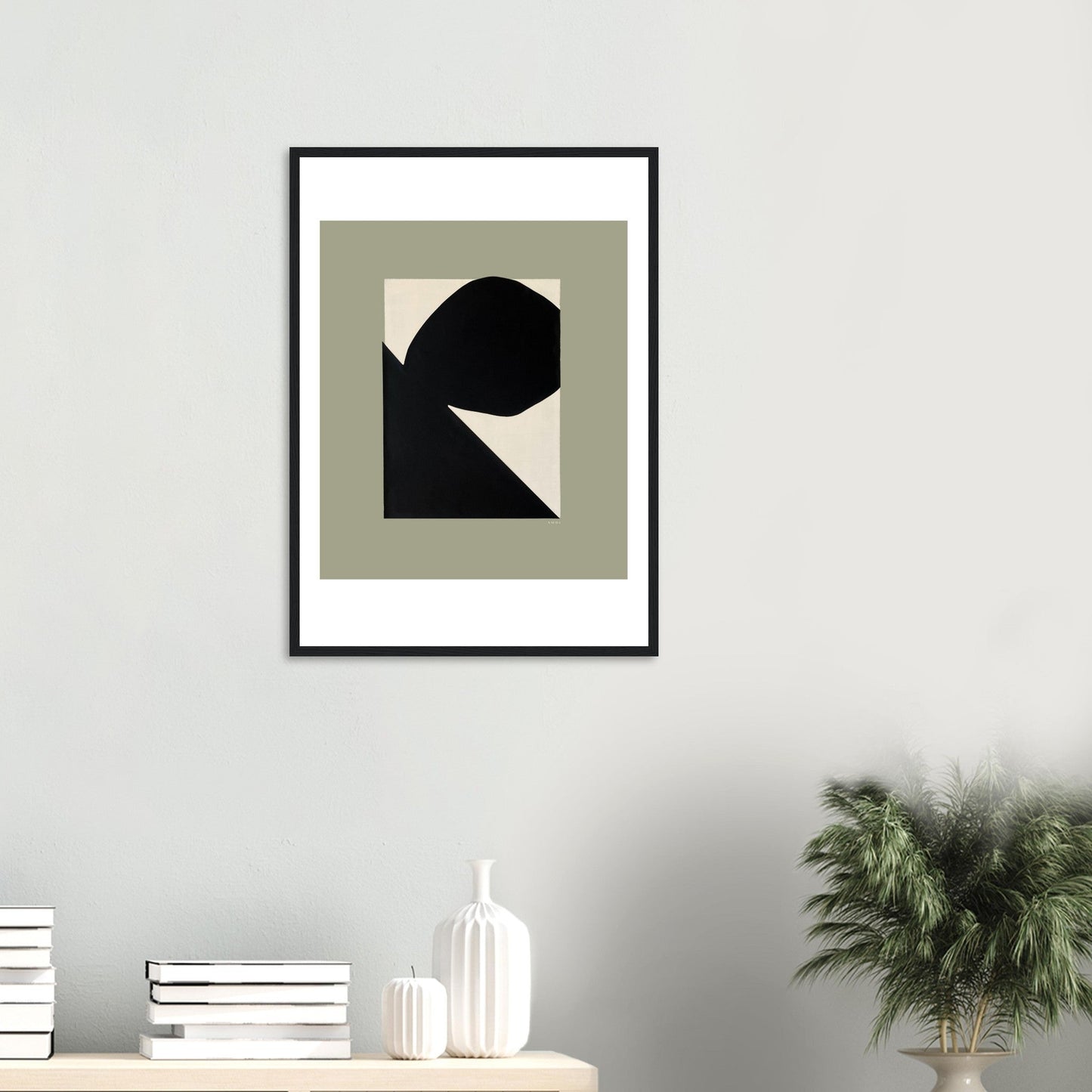 Abstract Cliff With Rock: Abstract Landscape , Framed Art Print - Creations Awol