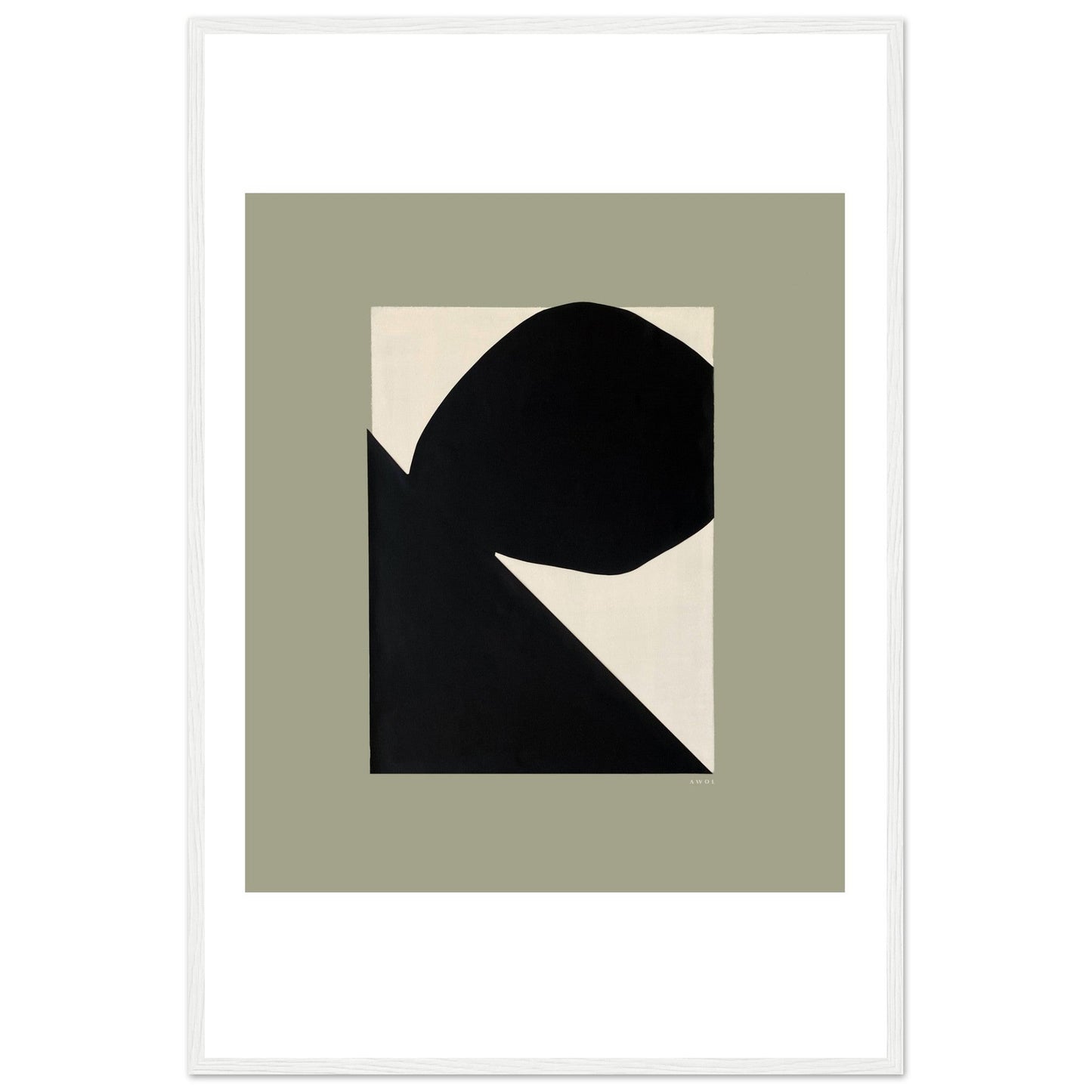 Abstract Cliff With Rock: Abstract Landscape , Framed Art Print - Creations Awol