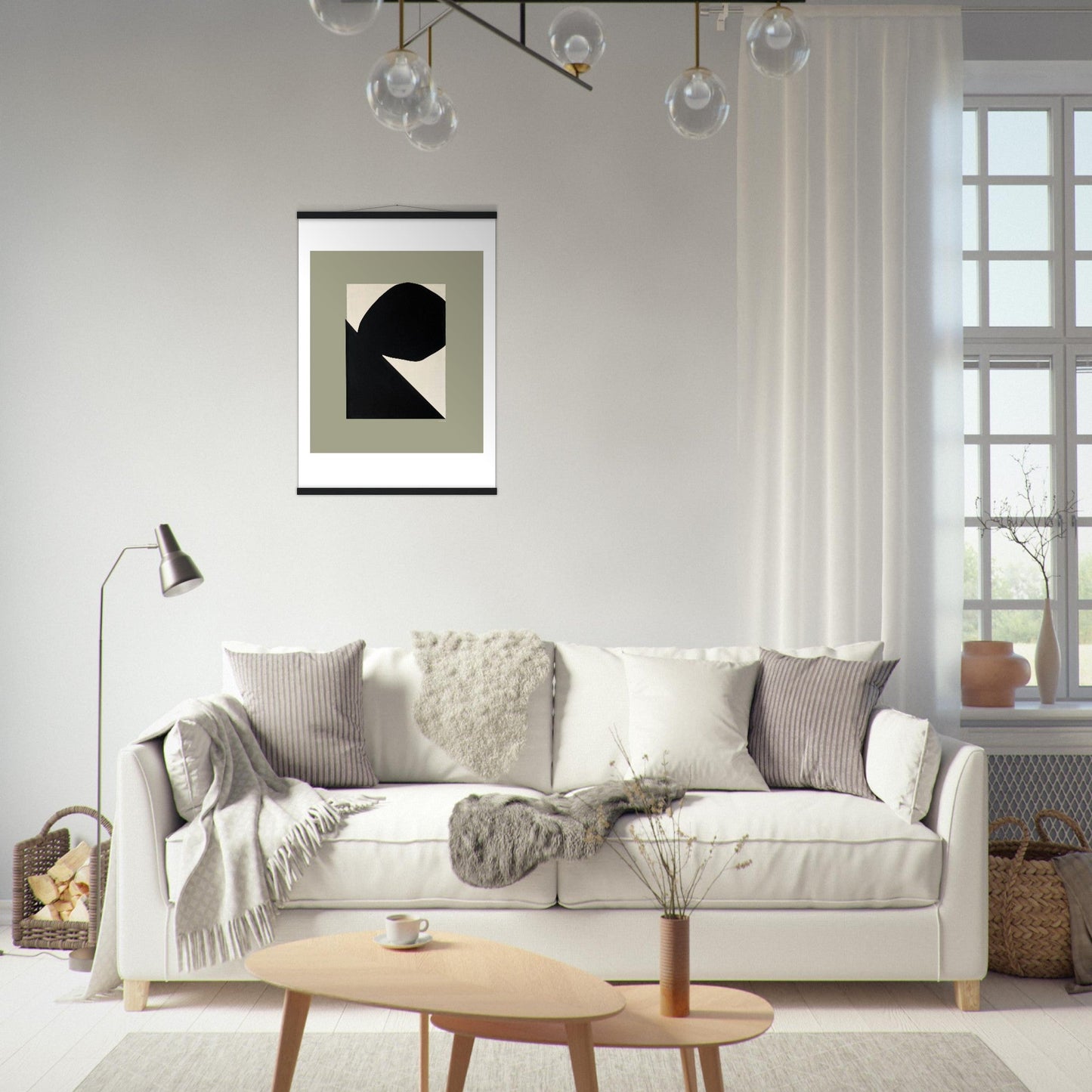 Abstract Landscape Art With Mountain and Rocks: Mixed Media, Poster with Hanger - Creations Awol