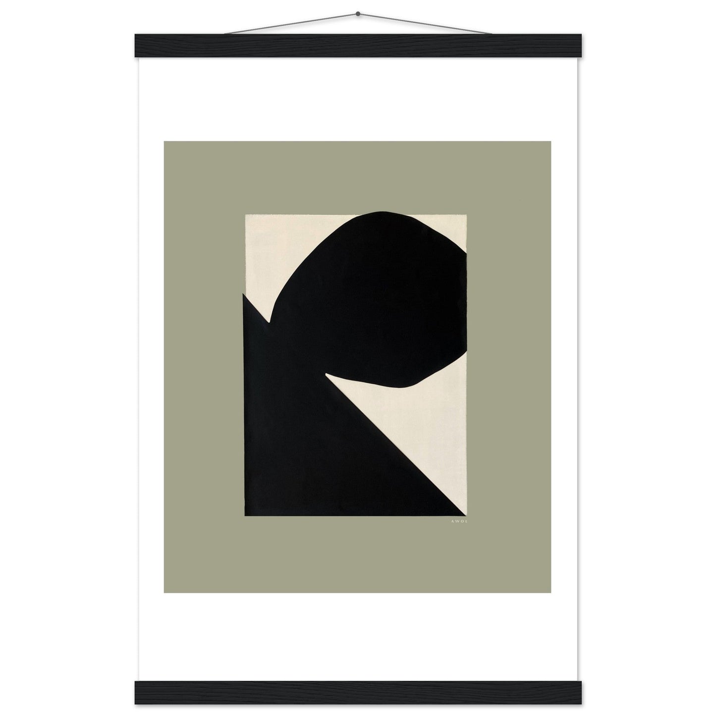 Abstract Landscape Art With Mountain and Rocks: Mixed Media, Poster with Hanger - Creations Awol