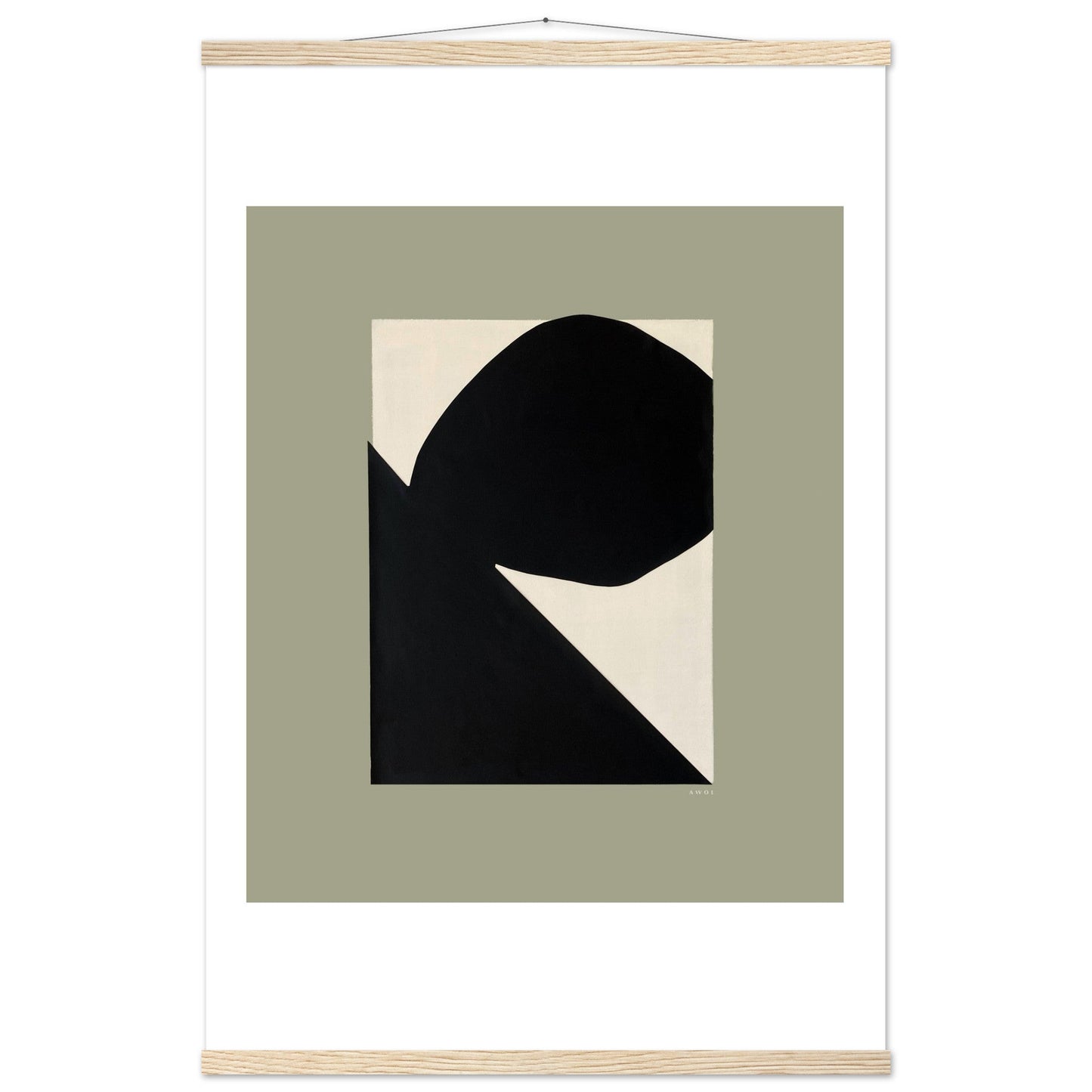 Abstract Landscape Art With Mountain and Rocks: Mixed Media, Poster with Hanger - Creations Awol